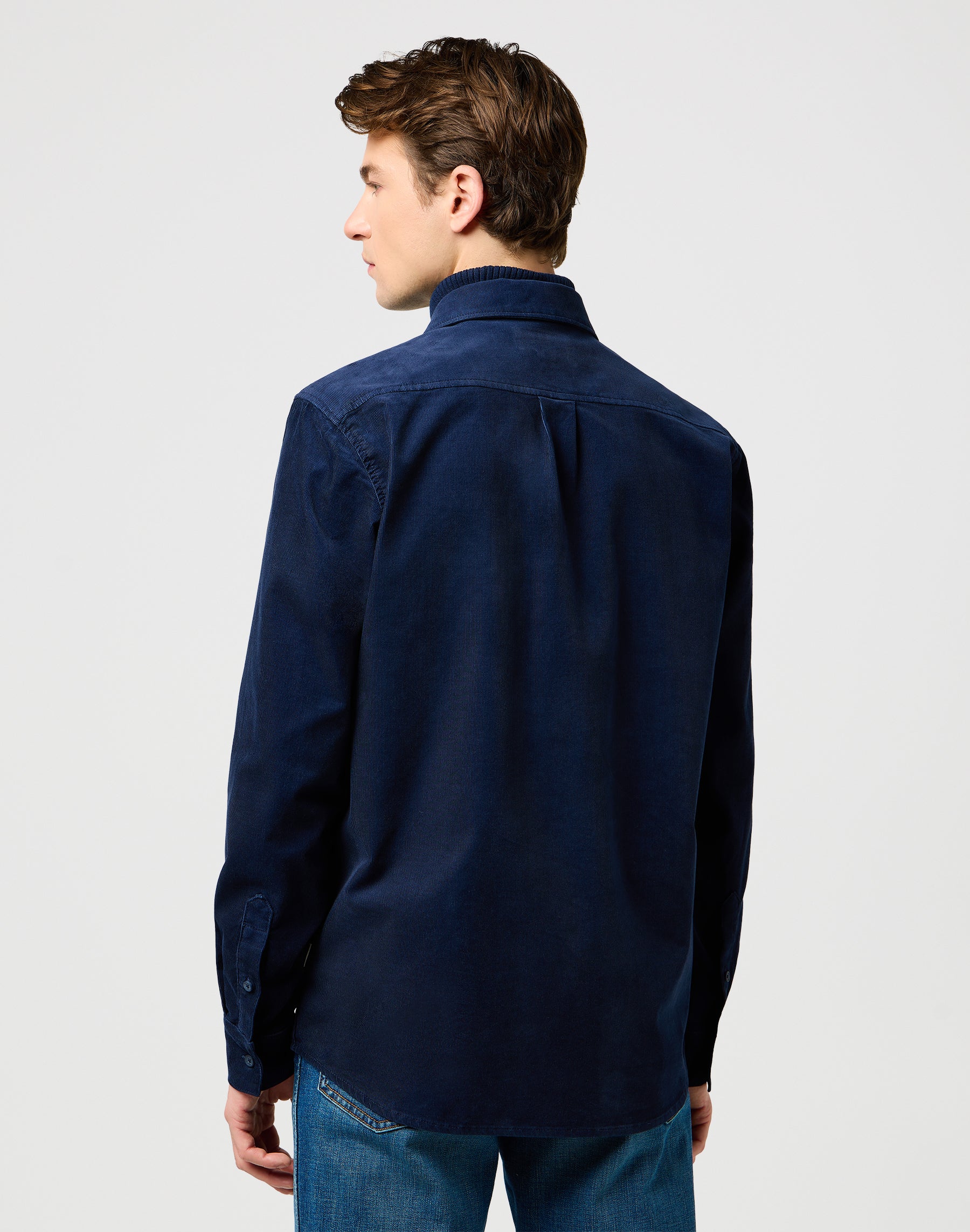 1 Pkt Corduroy Shirt in Navy Shirts Wrangler