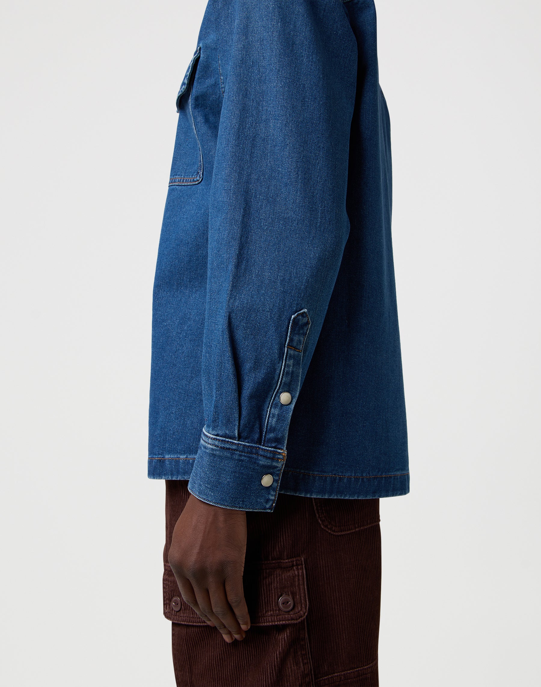 Overshirt in Retro Blue Shirts Wrangler