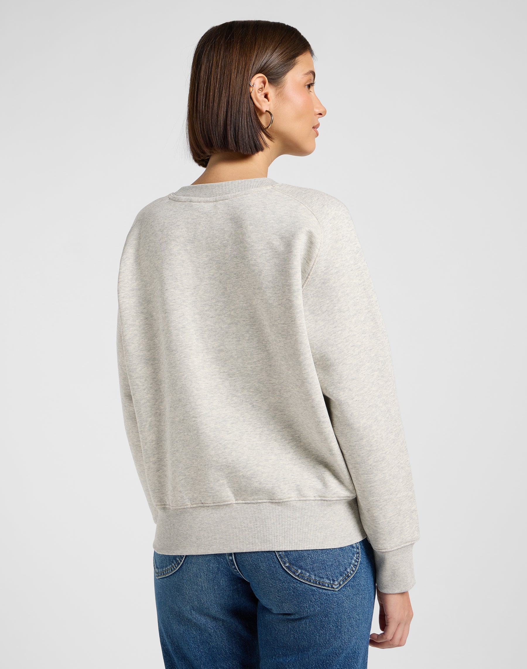 Raglan Crew Sws in Grey Heather Sweatshirts Lee