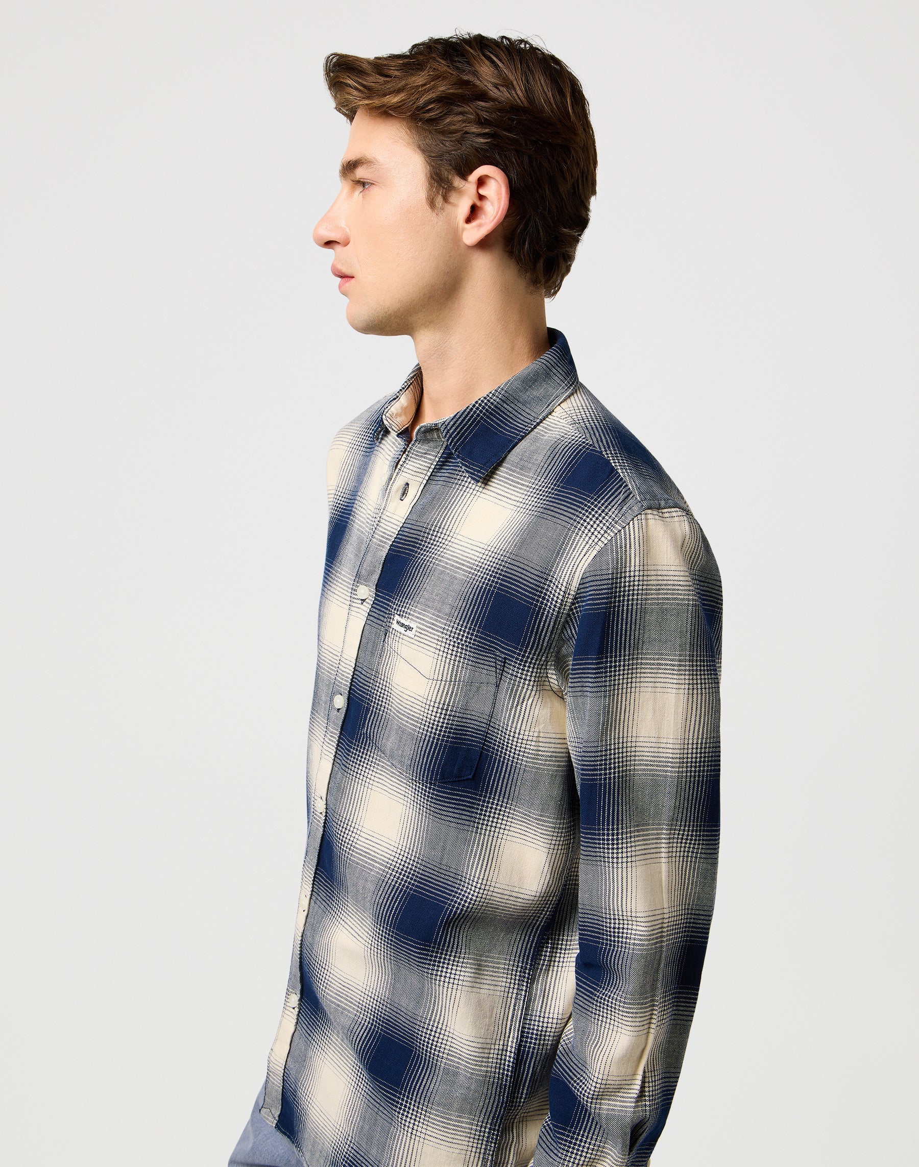 1 Pkt Indigo Shirt in Dusty Blue Shirts Wrangler
