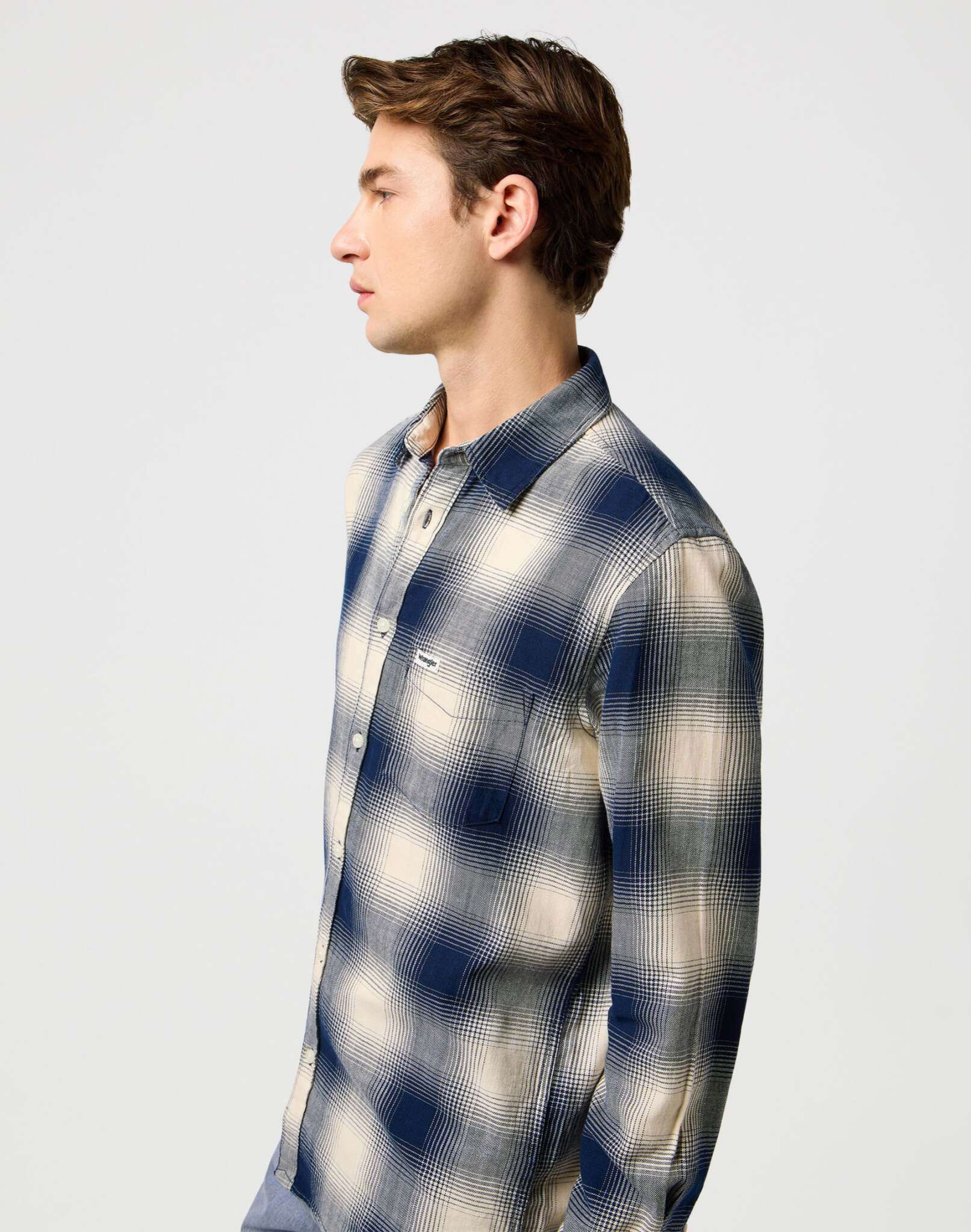 1 Pkt Indigo Shirt in Dusty Blue Shirts Wrangler