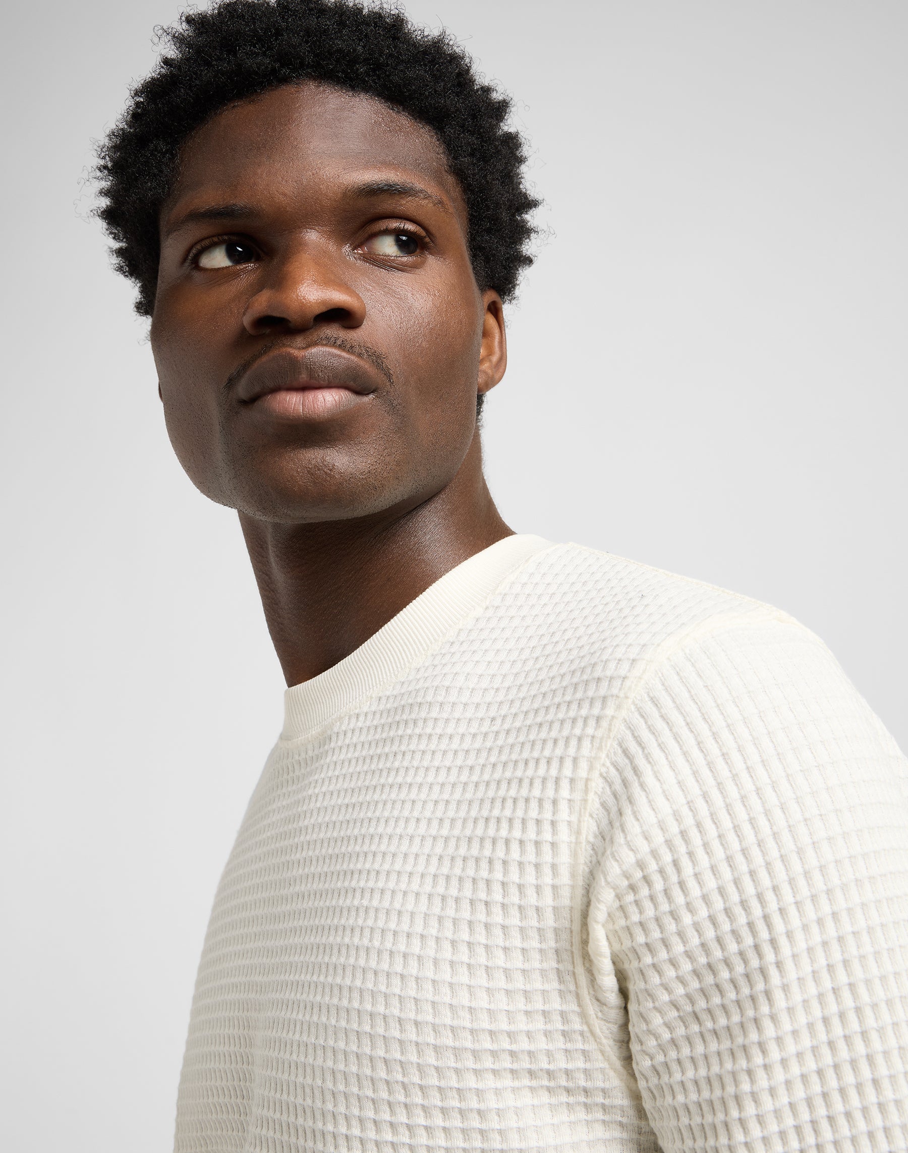 Ls Waffle Tee in Ecru T-Shirts Lee