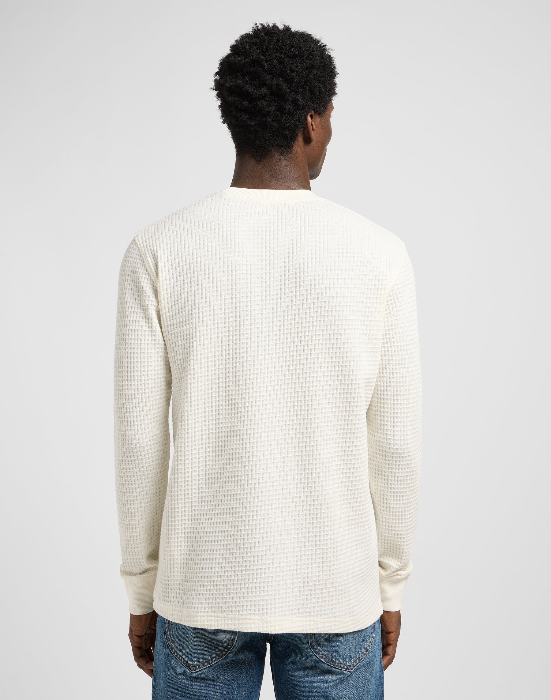 Ls Waffle Tee in Ecru T-Shirts Lee