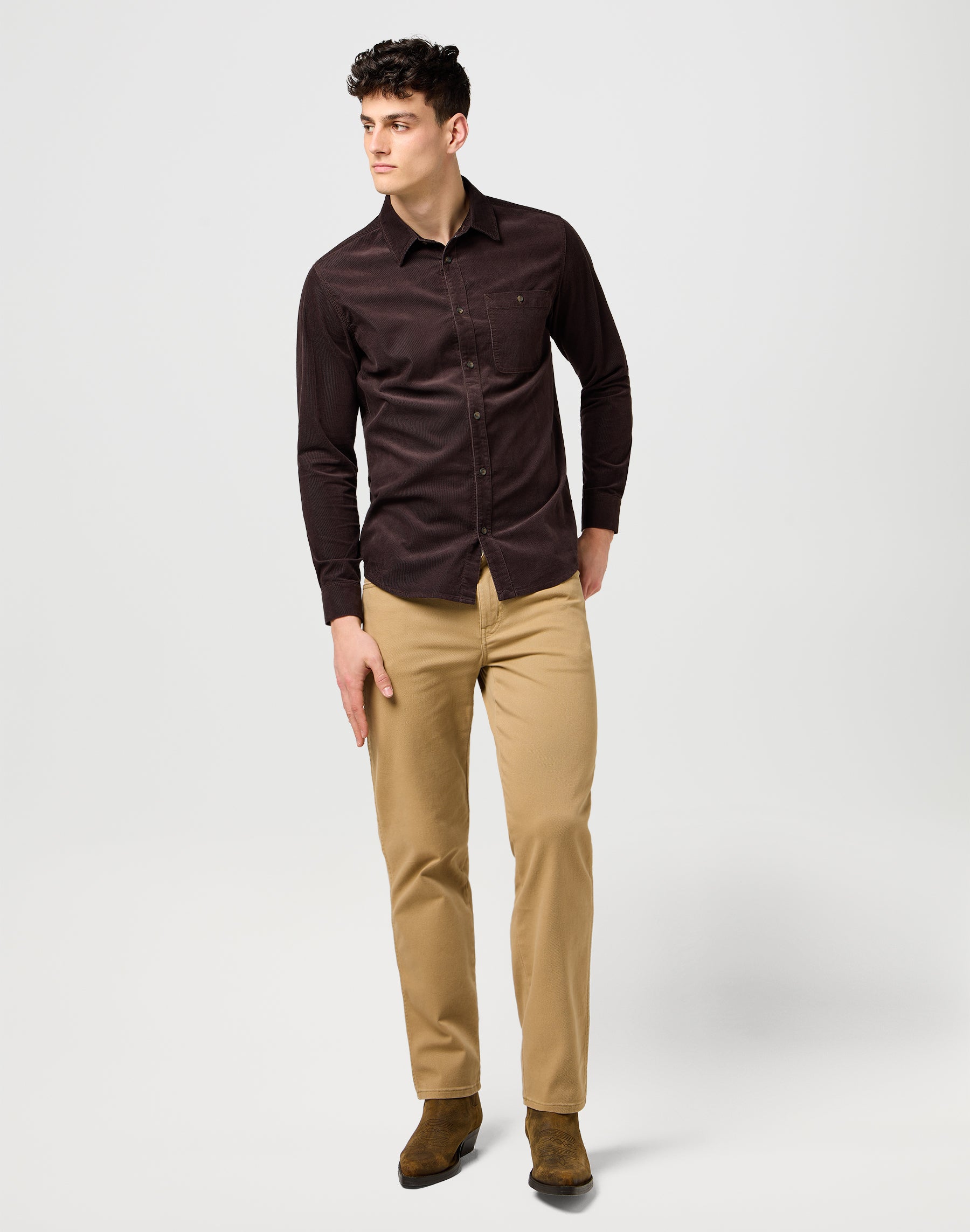 Texas in Tigers Eye pants Wrangler