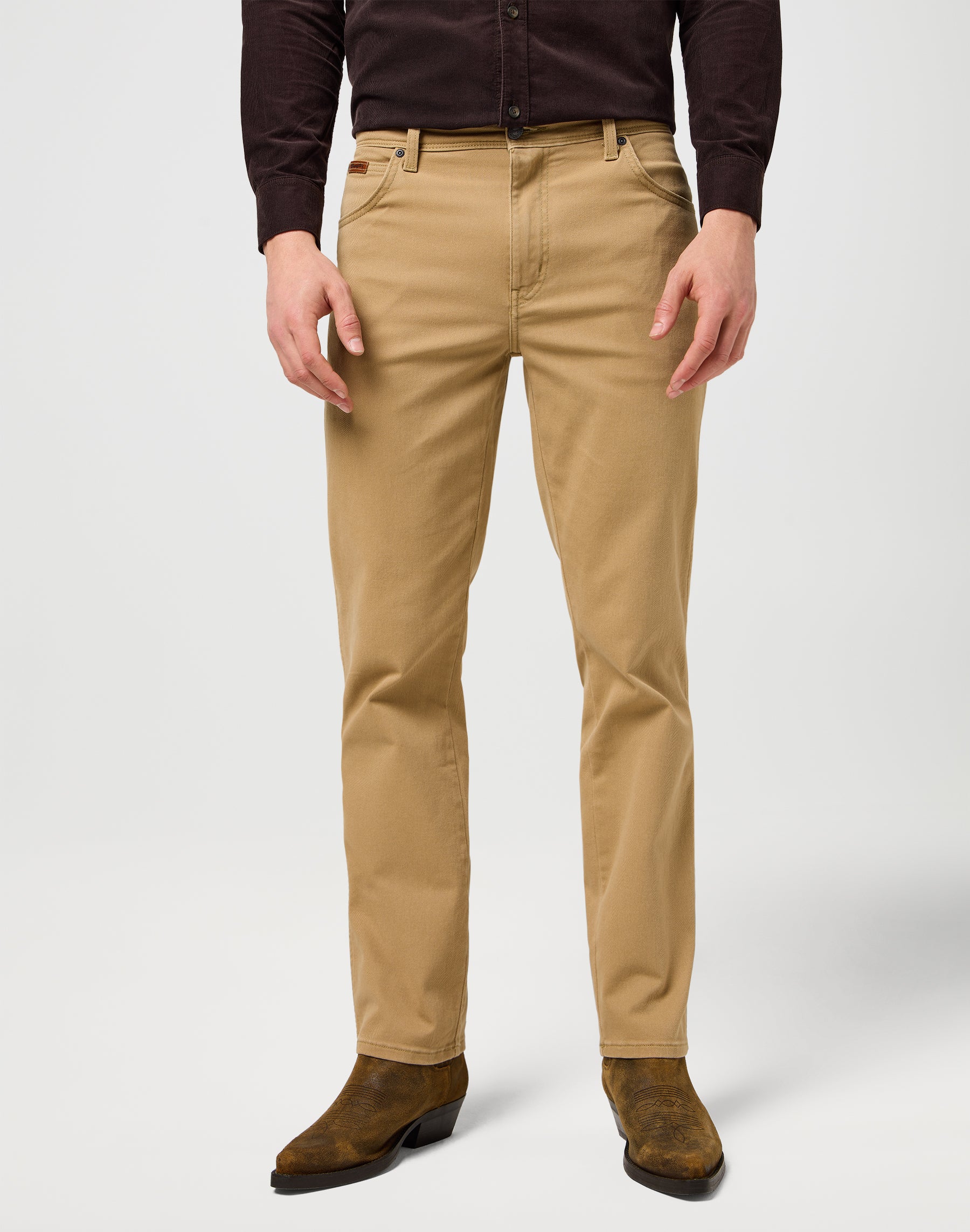 Texas in Tigers Eye pants Wrangler