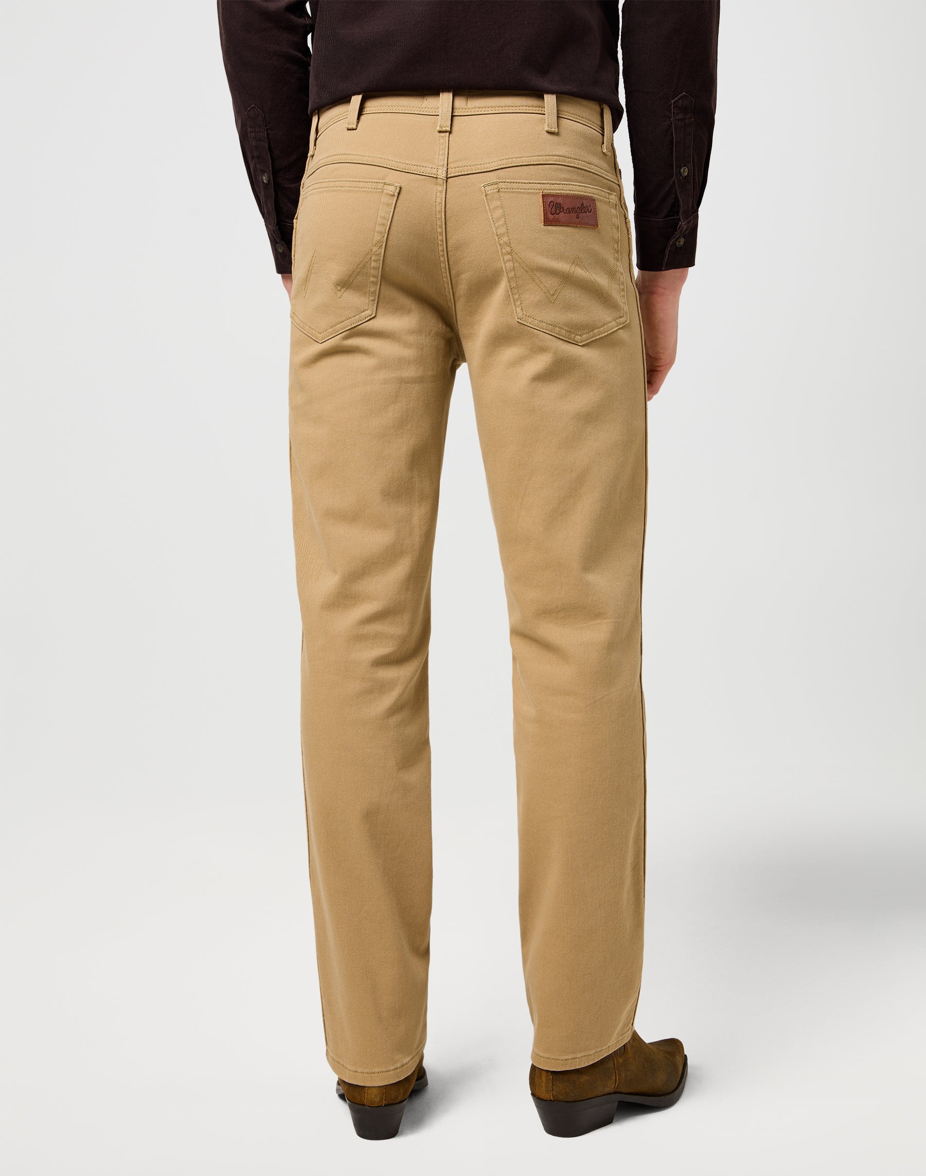 Texas in Tigers Eye pants Wrangler