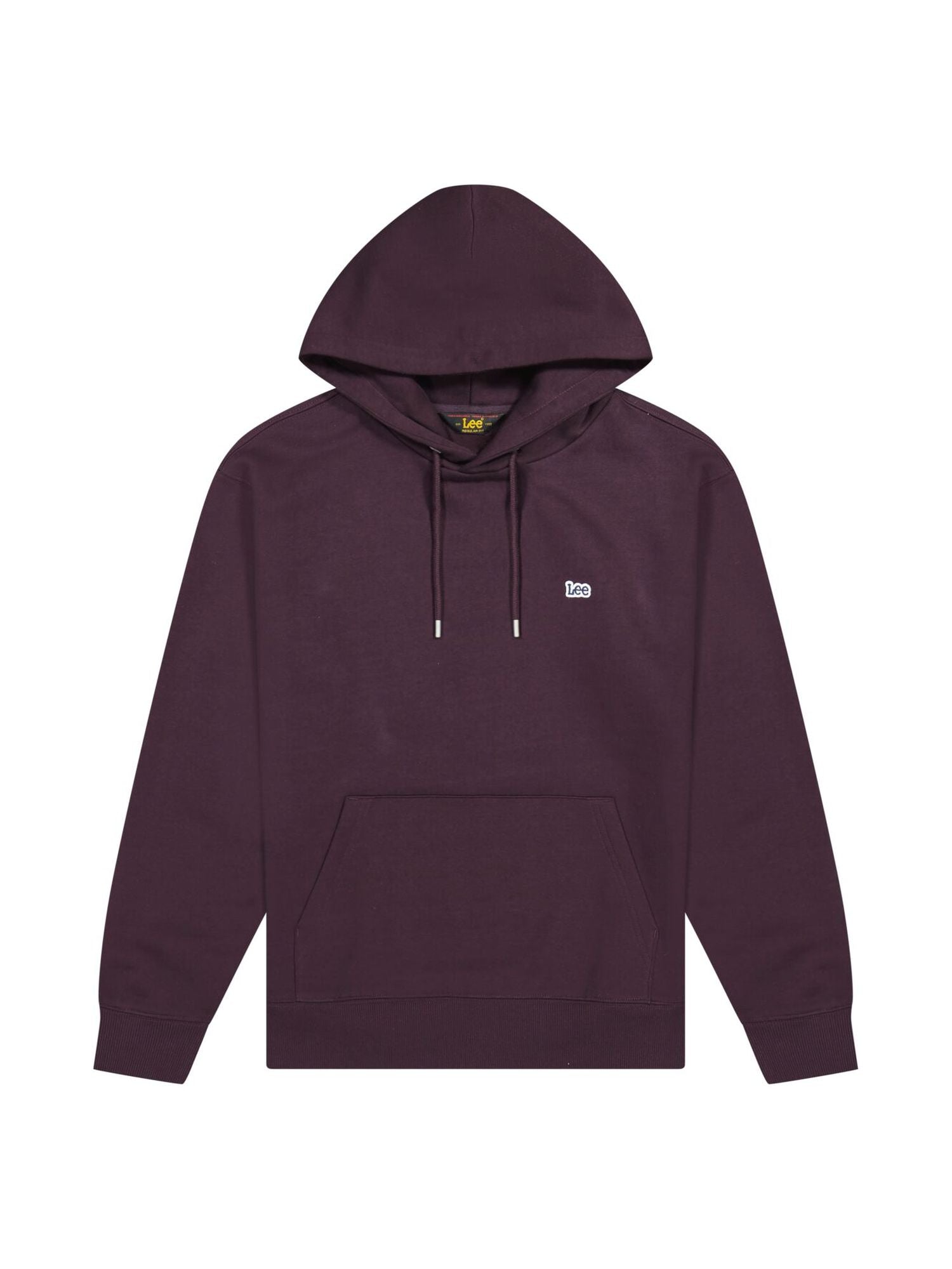Plain hoodie in deep wine