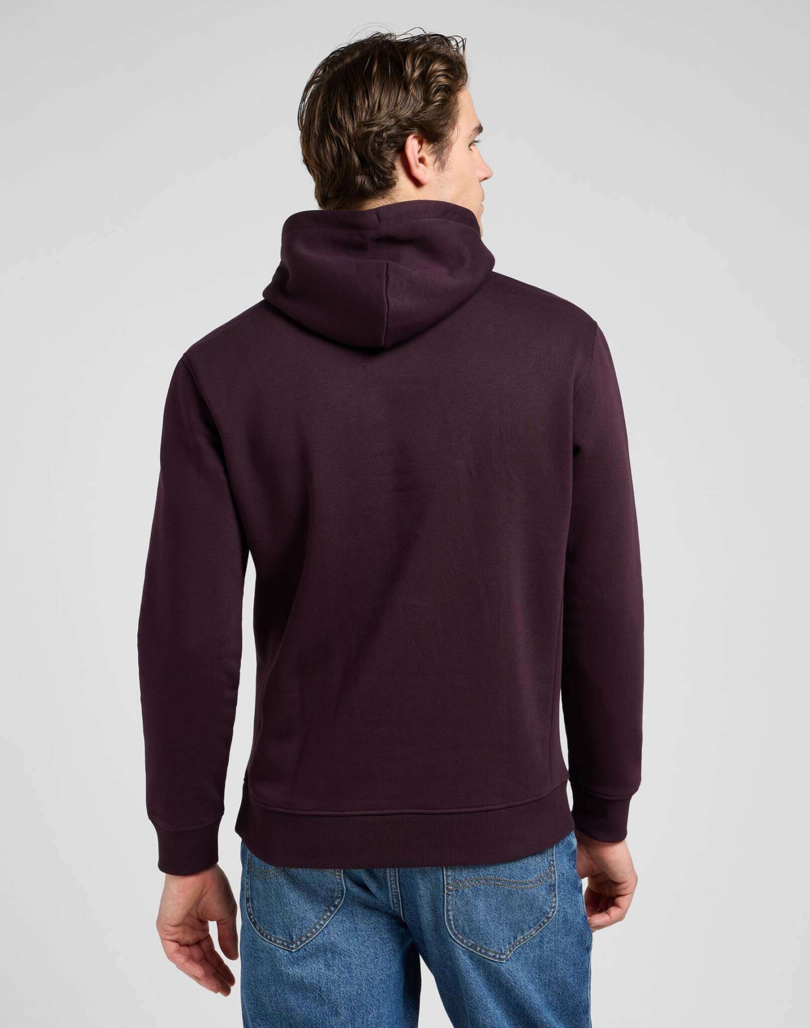 Plain Hoodie in Deep Wine Hoodie Lee