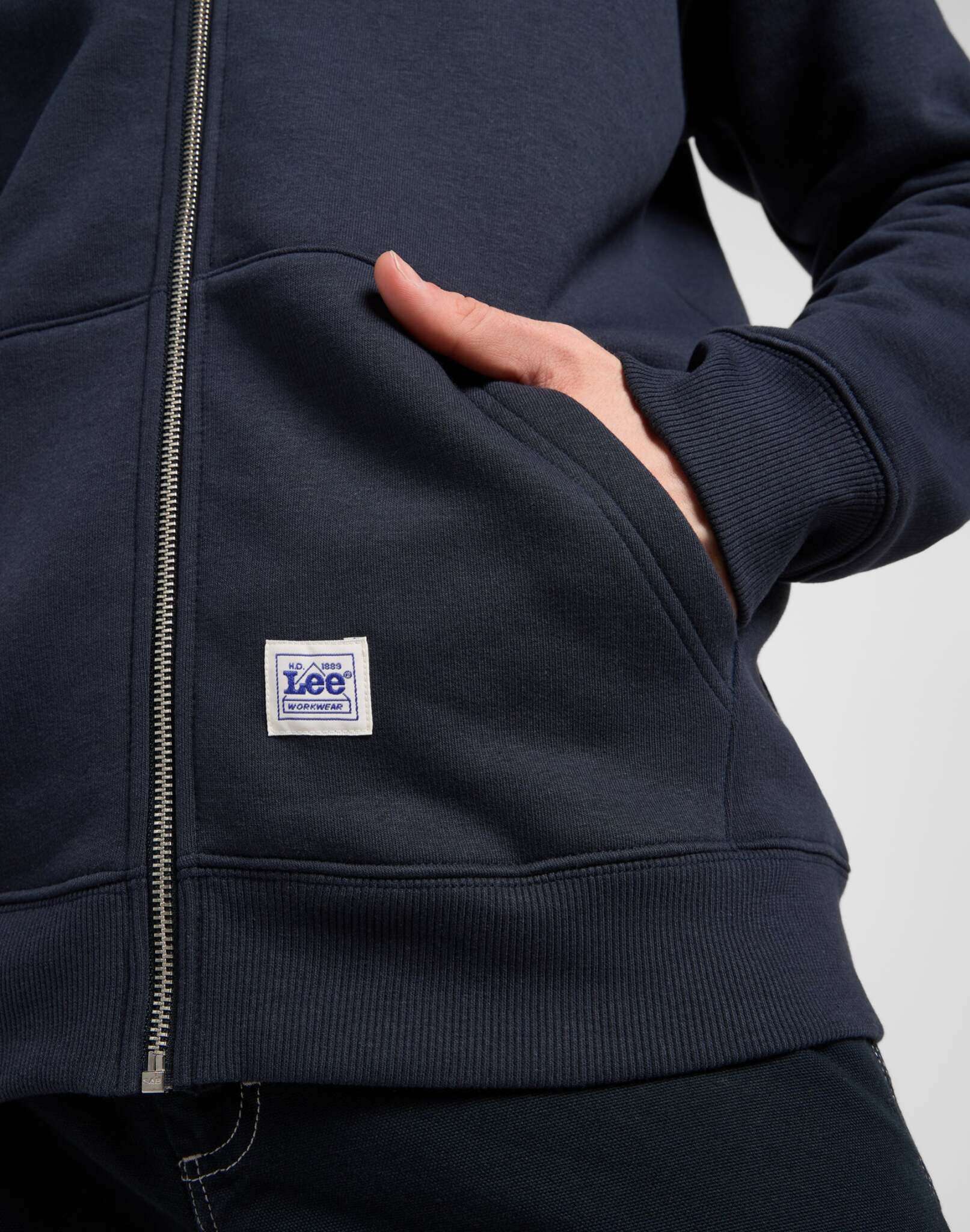 Ww Full Zip Hoodie in Rebel Navy Sweat Jackets Lee