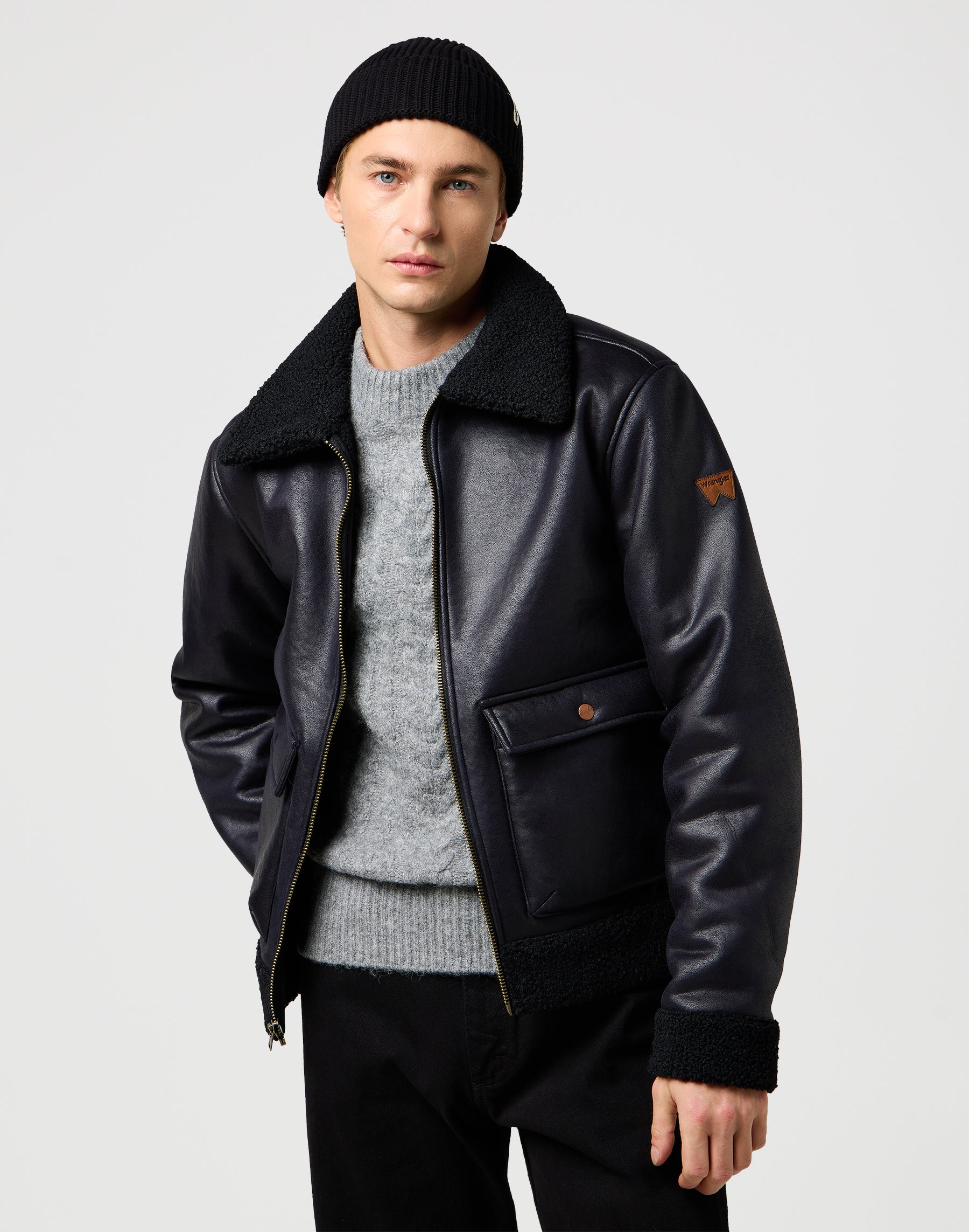 Sign Off Beanie in Black Caps Wrangler