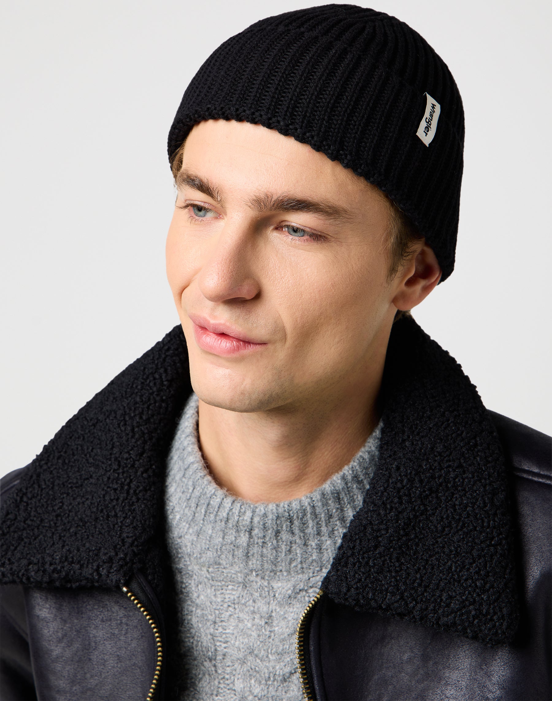Sign Off Beanie in Black Caps Wrangler