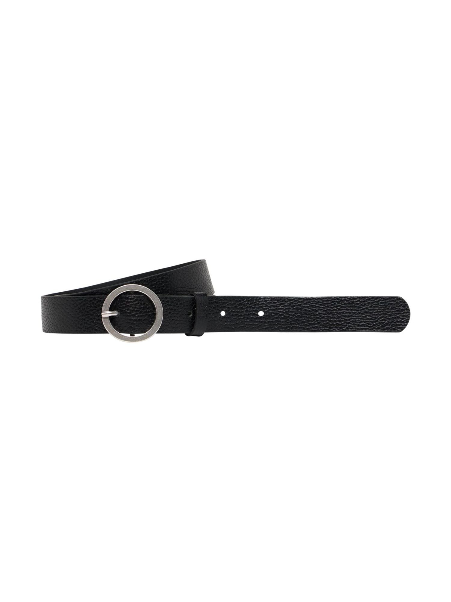 Round Buckle Belt in Black