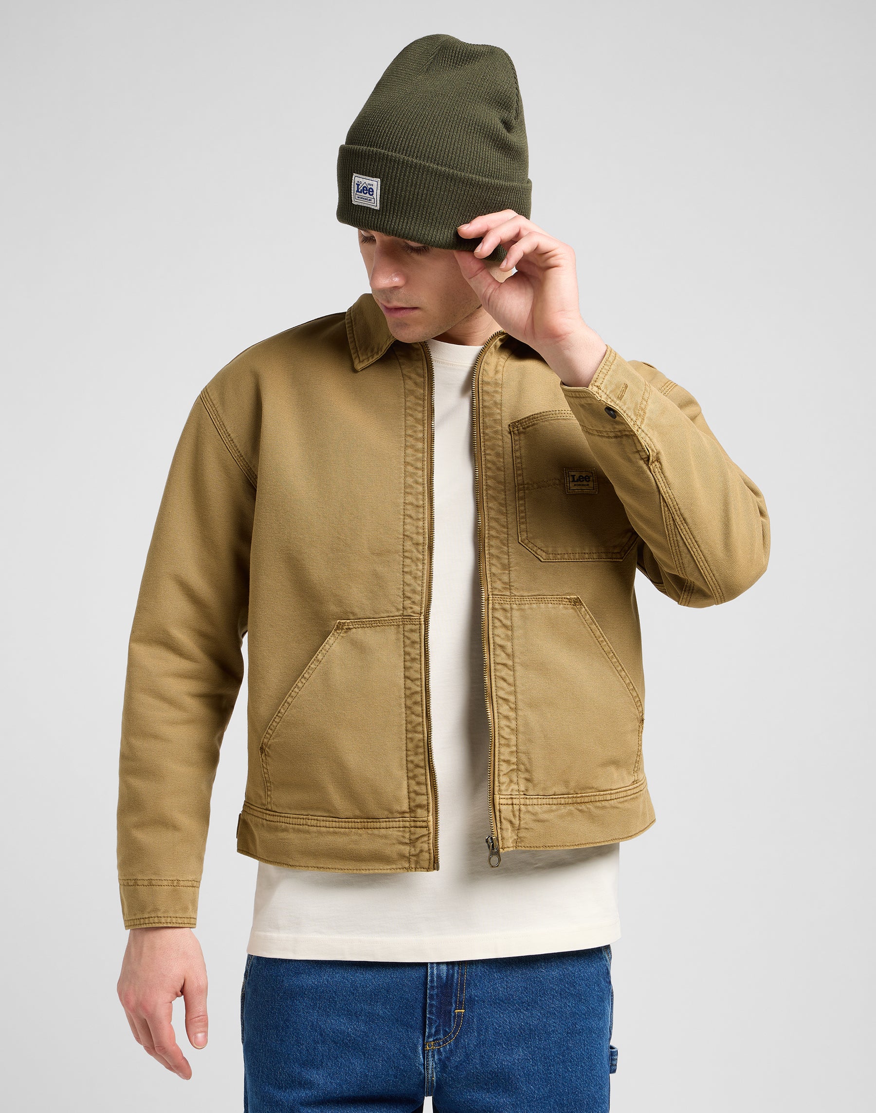 Workwear Beanie in Oak Moss Caps Lee