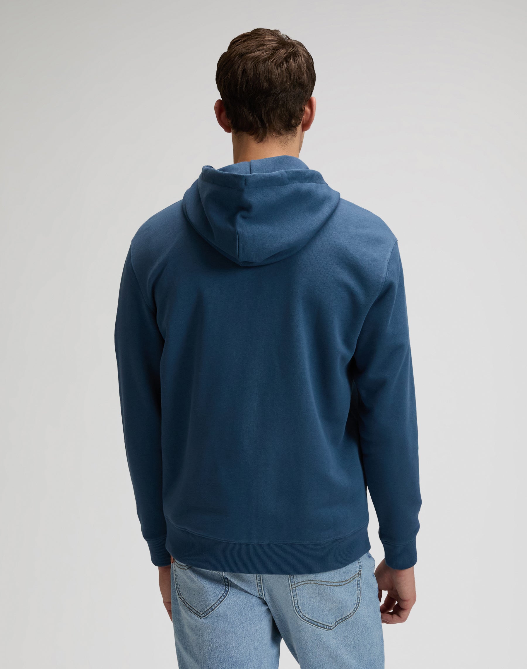 Ess Lee Zip Hoodie in Academy Blue