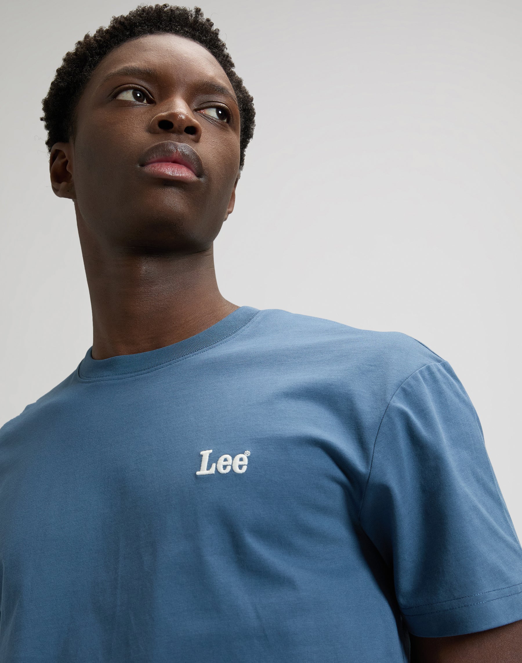 Ss Small Logo Tee in Academy Blue