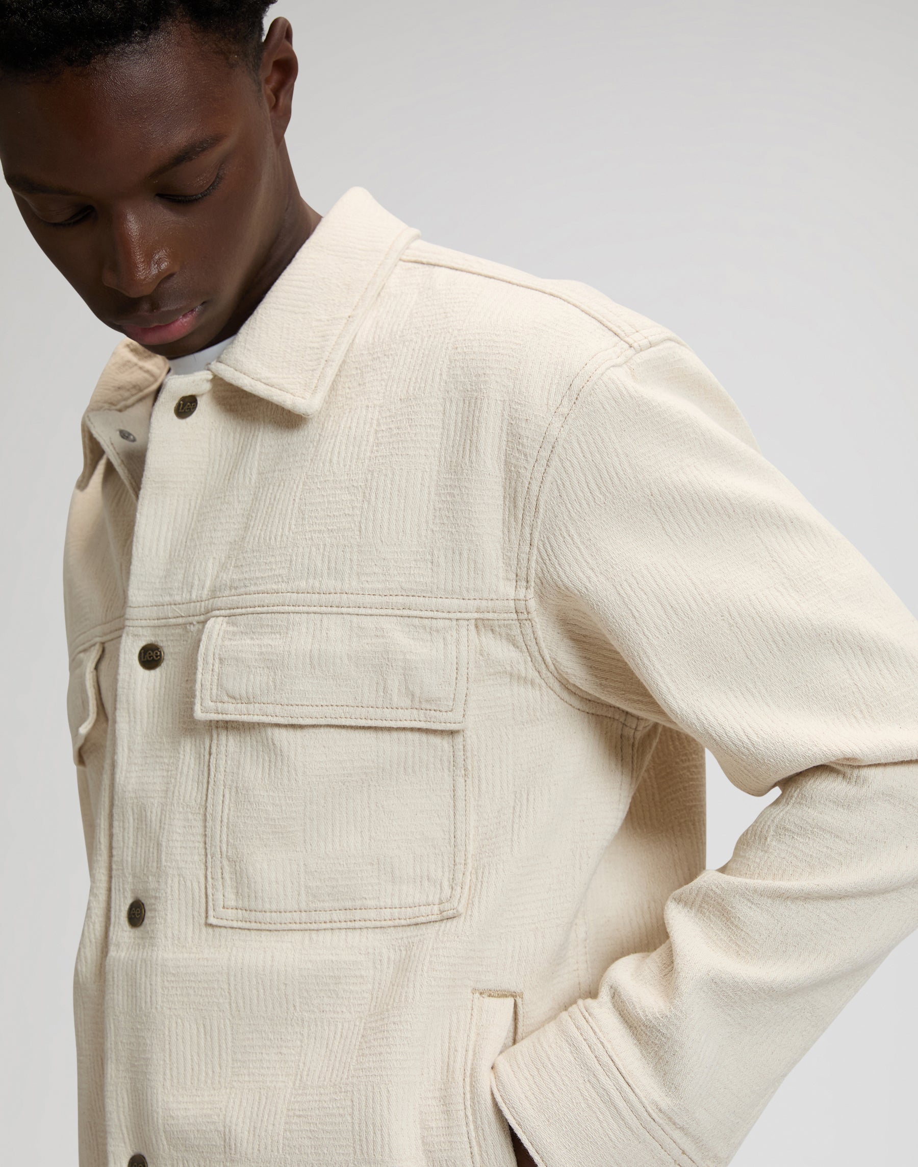 Jacquard Jacket in Natural Greige Jackets Lee