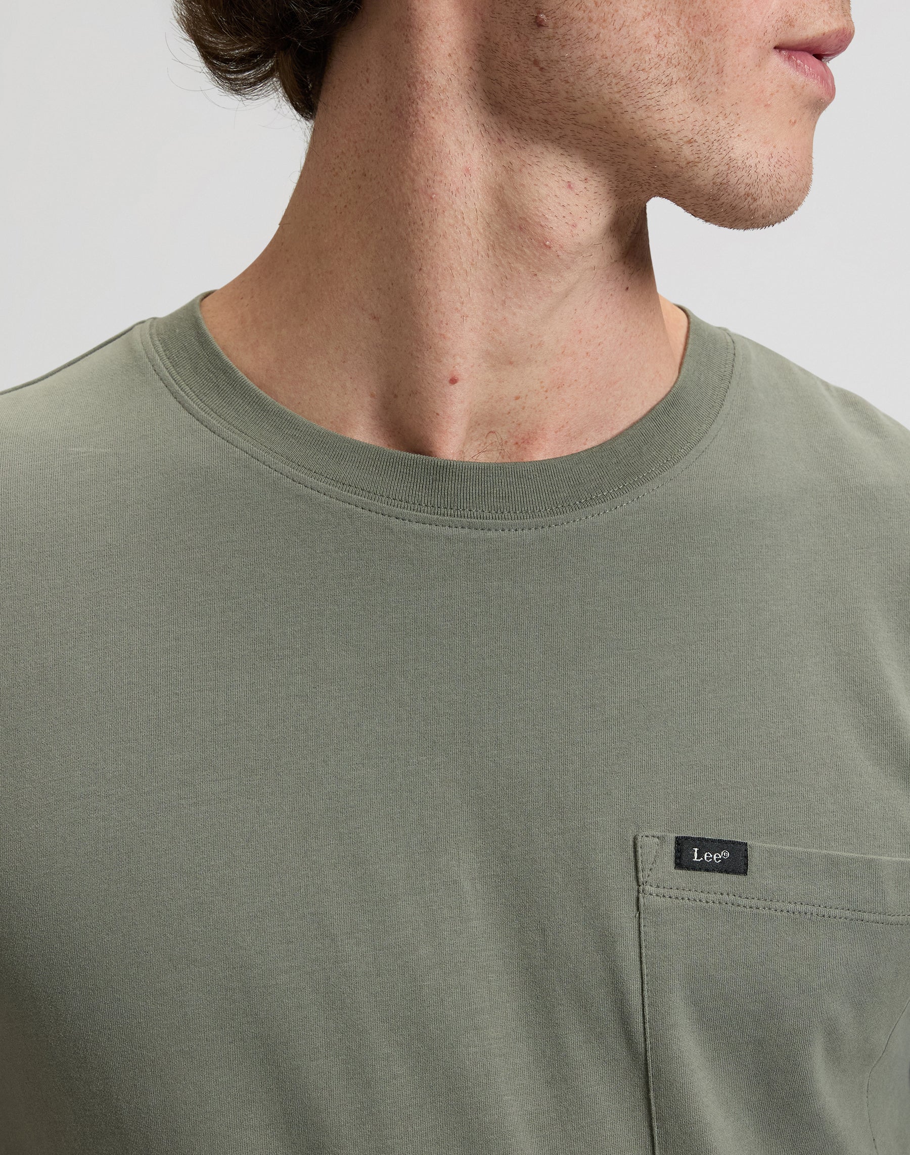 Ultimate Pocket Tee in Lichen Olive