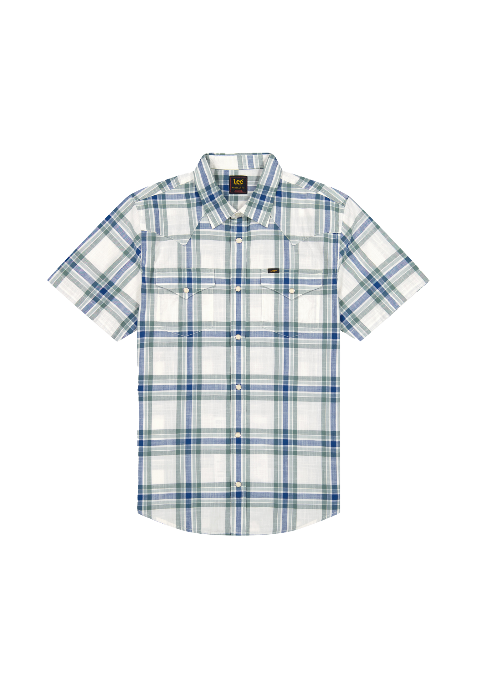 Ss Western in Desert Sage Plaid Shirts Lee