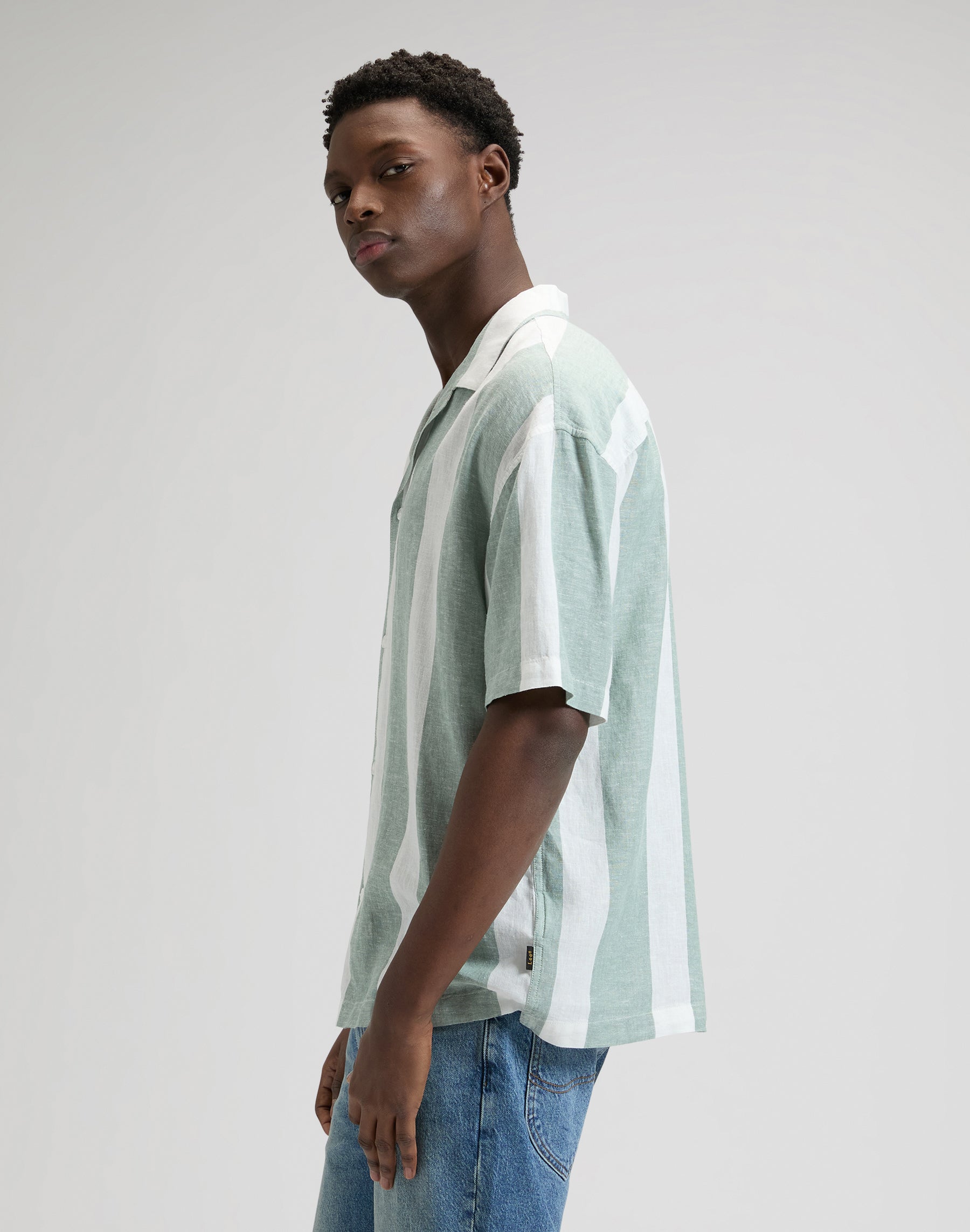 Rlx Resort Shirt in Desert Sage Stripe Shirts Lee