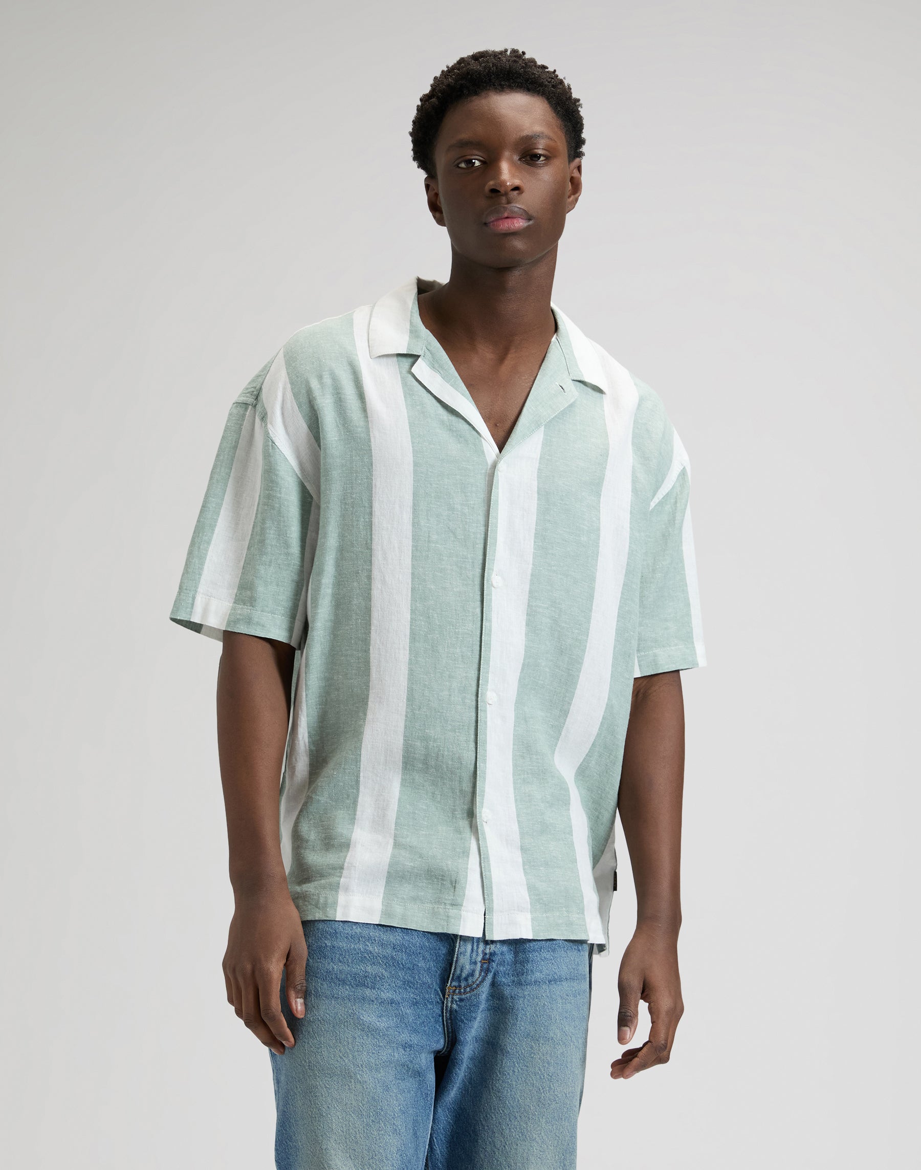 Rlx Resort Shirt in Desert Sage Stripe Shirts Lee