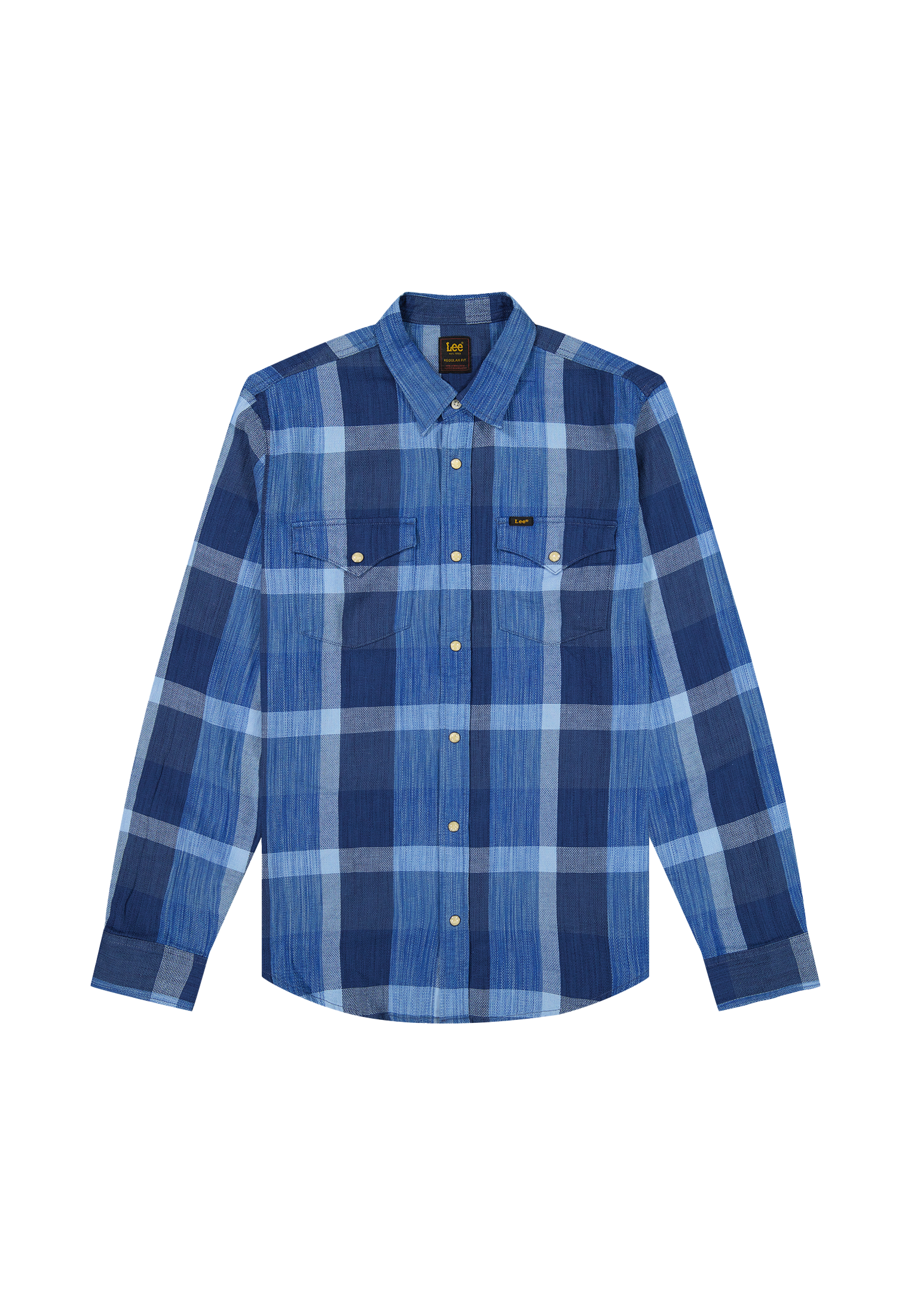 Clean Western in Indigo Plaid