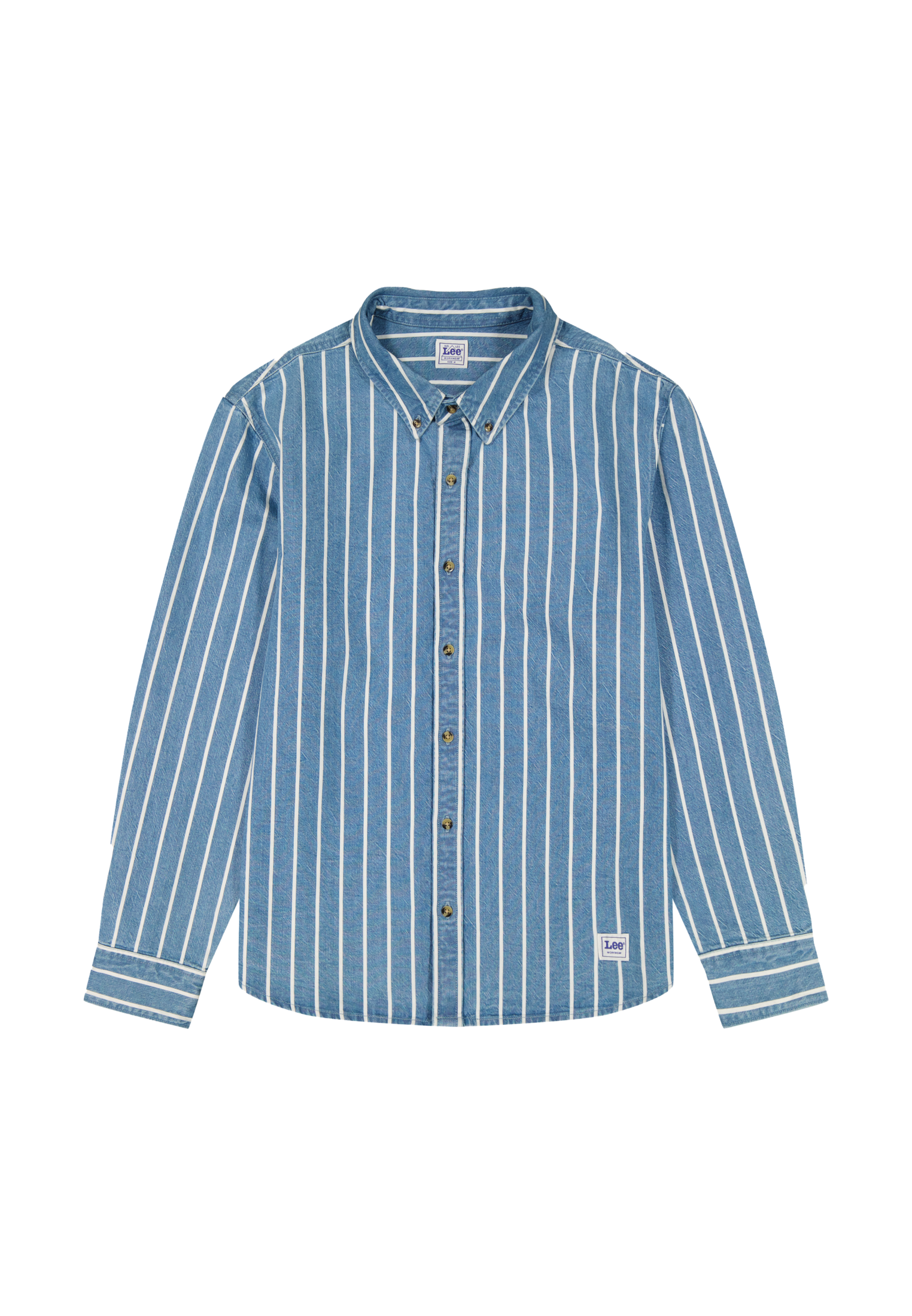 Workwear button-down denim striped shirts Lee
