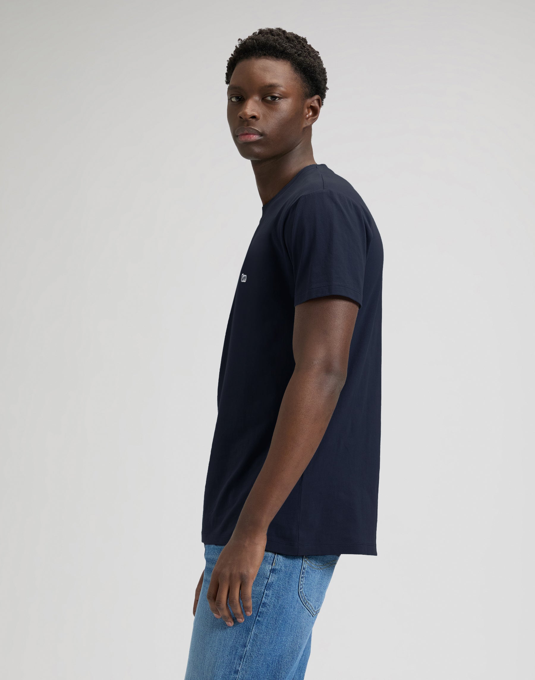 Ss Patch Logo Tee in Navy T-Shirts Lee