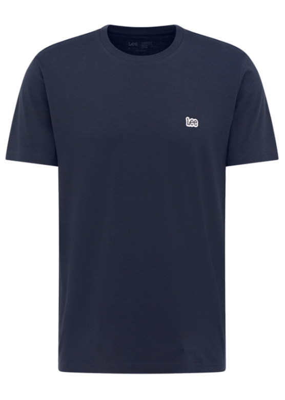 SS Patch Logo Tee in Navy