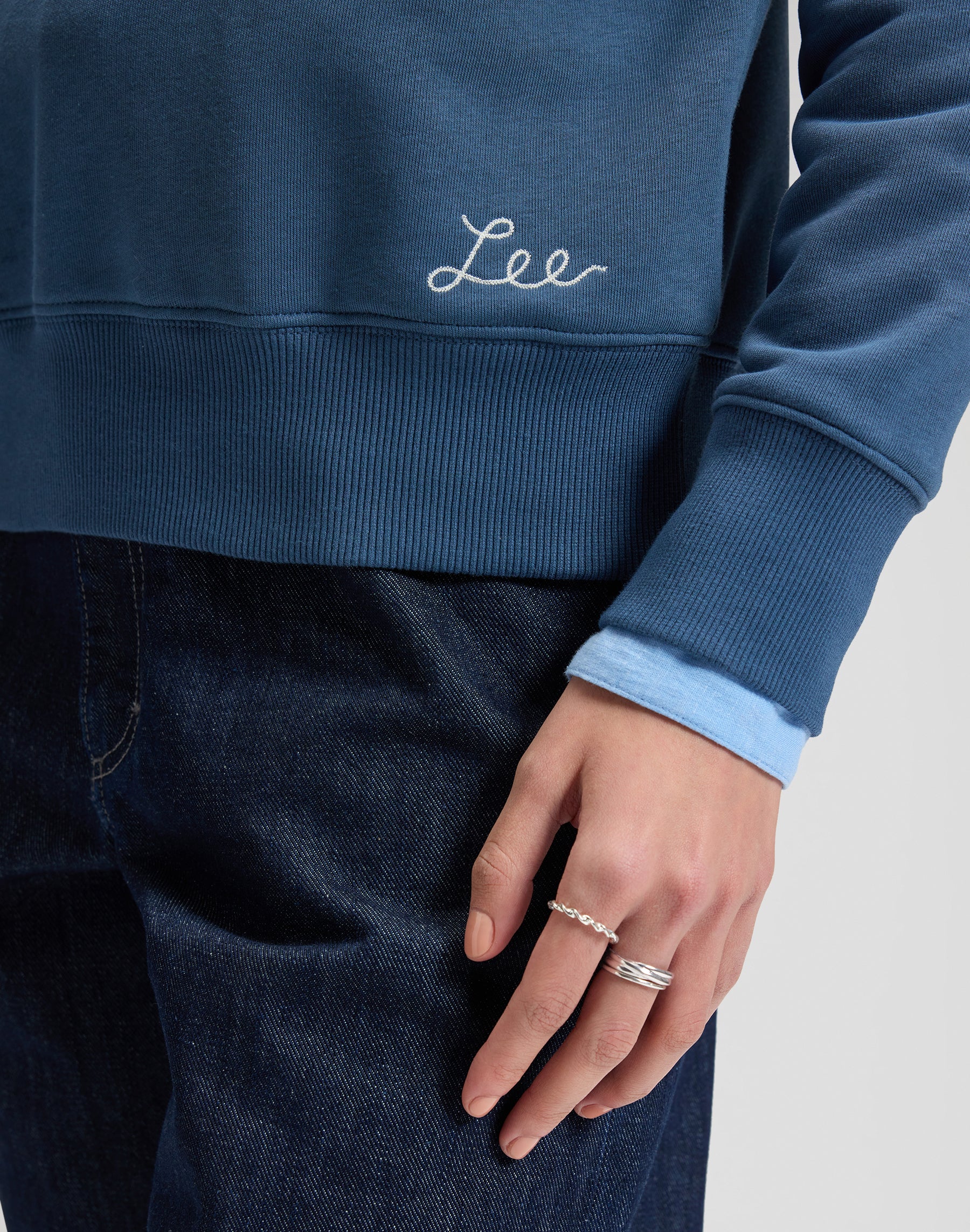 Raglan Crew Sweatshirt in Academy Blue