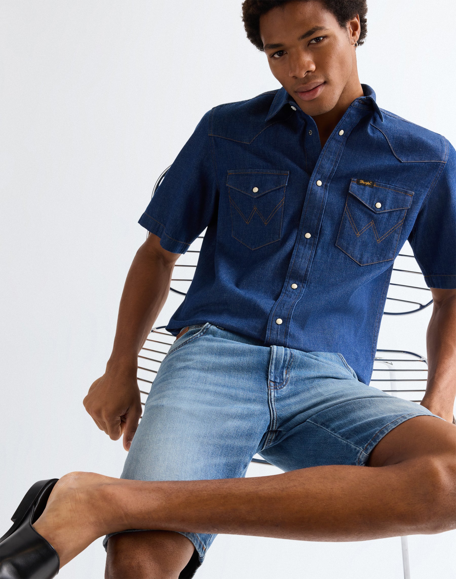 Texas shorts in Harbor Blue denim shorts Wrangler