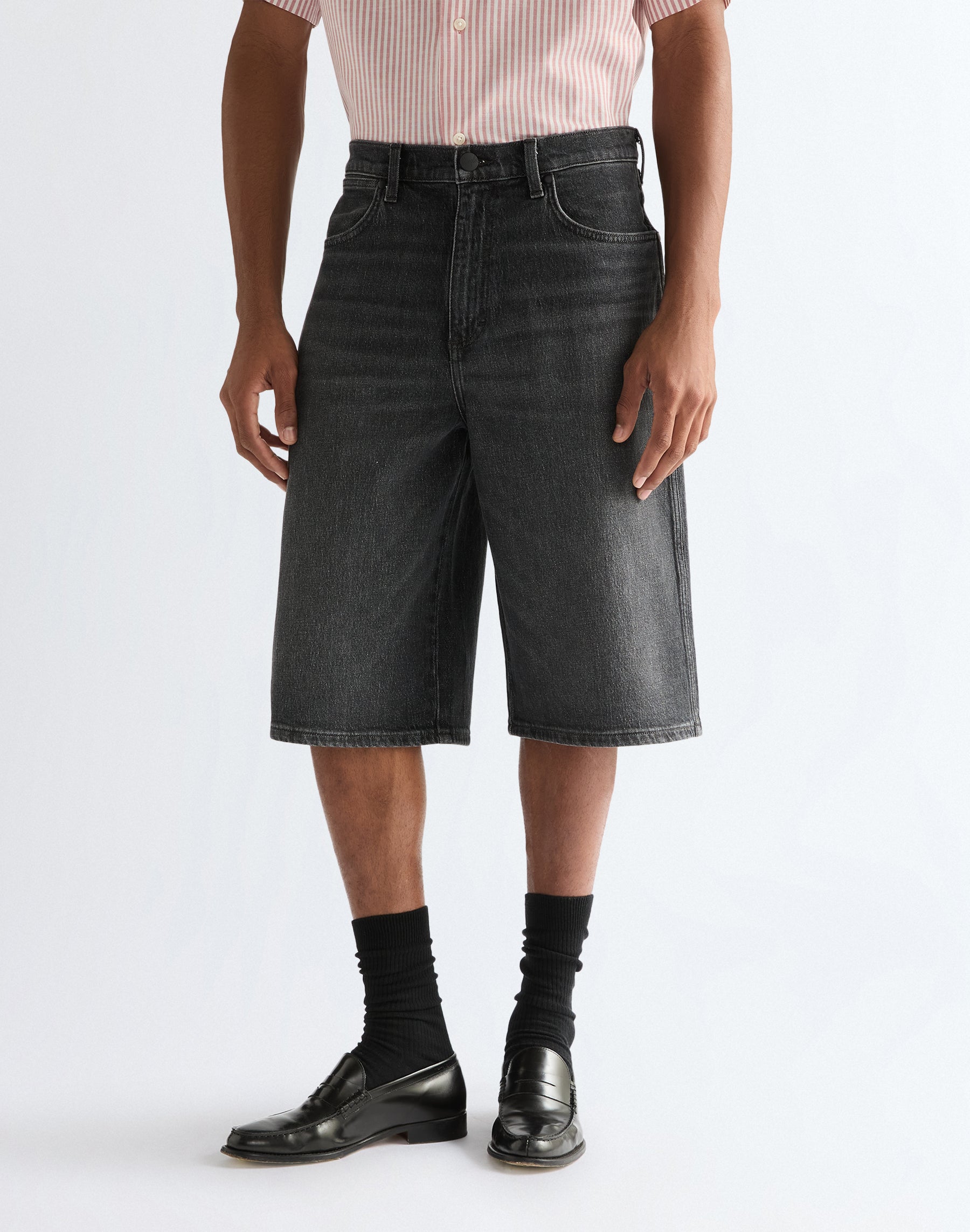 Jort shorts in iron fawn denim shorts Wrangler