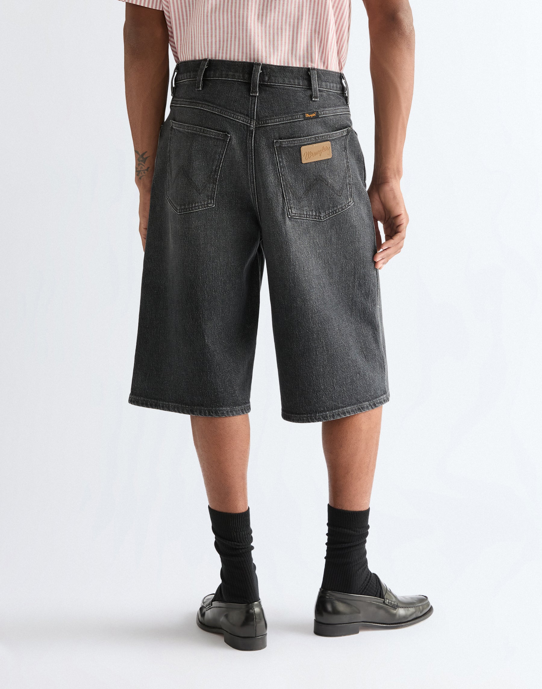 Jort shorts in iron fawn denim shorts Wrangler