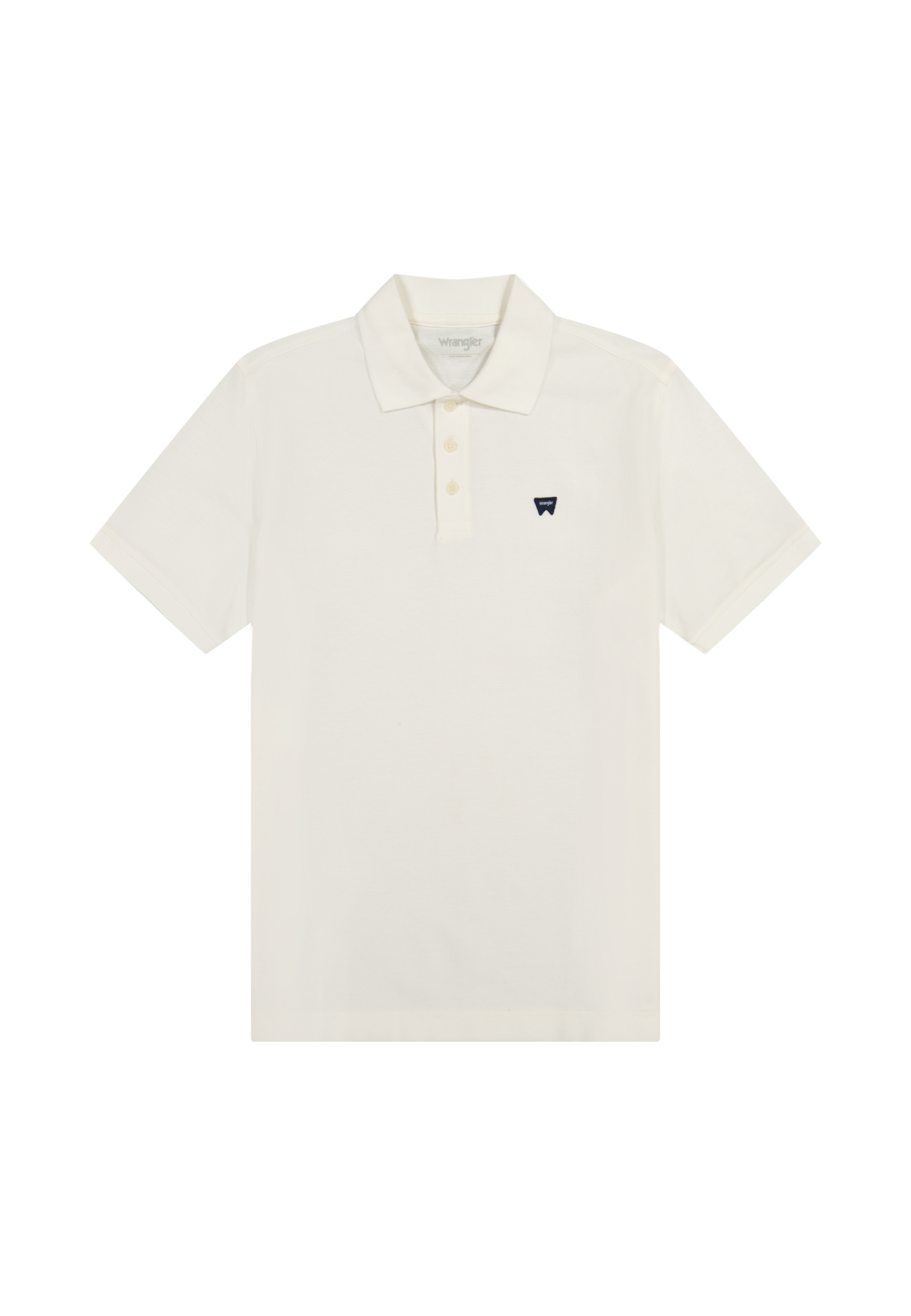 Polo shirt in worn white