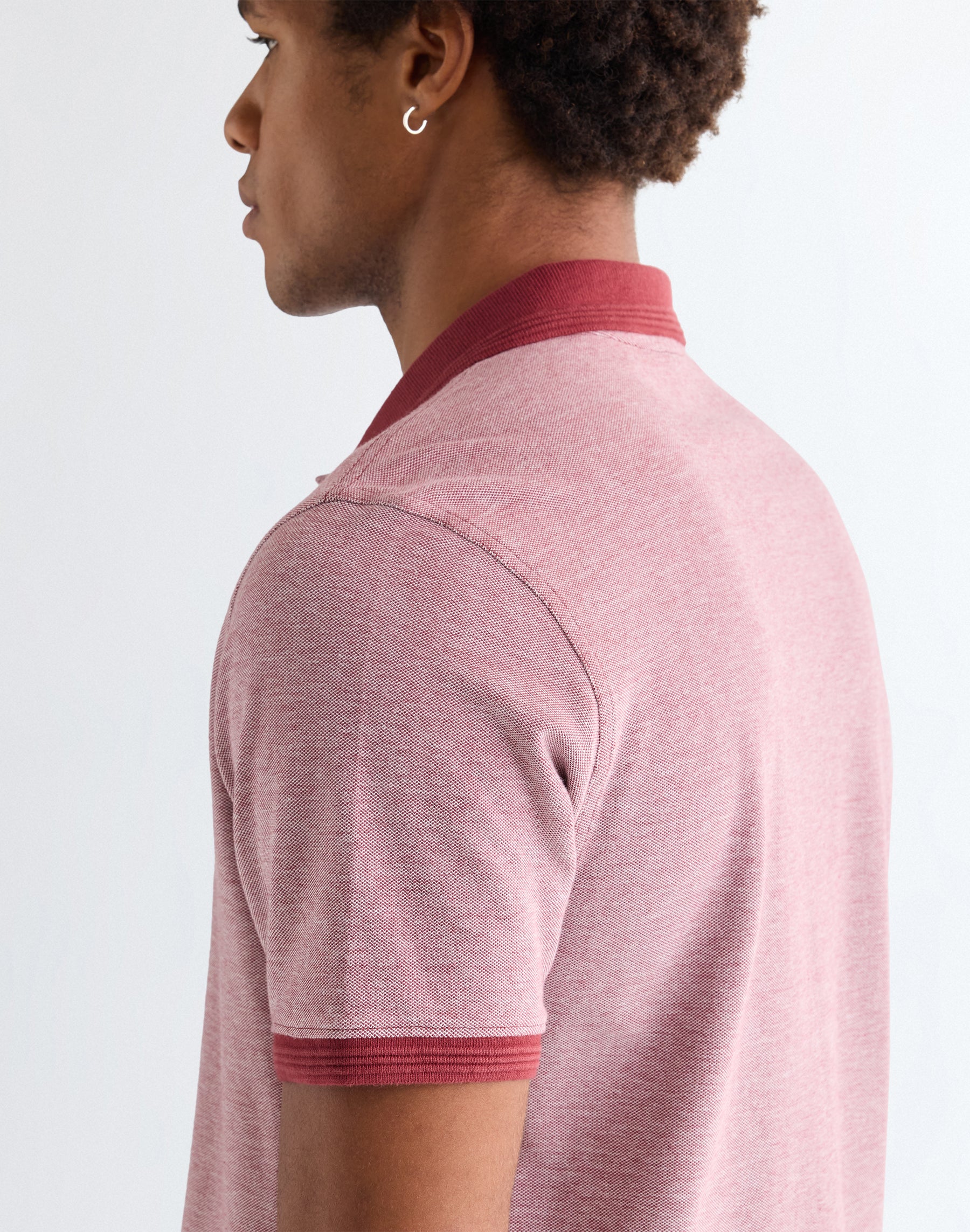 Refined Polo Shirt in Ruby Wine