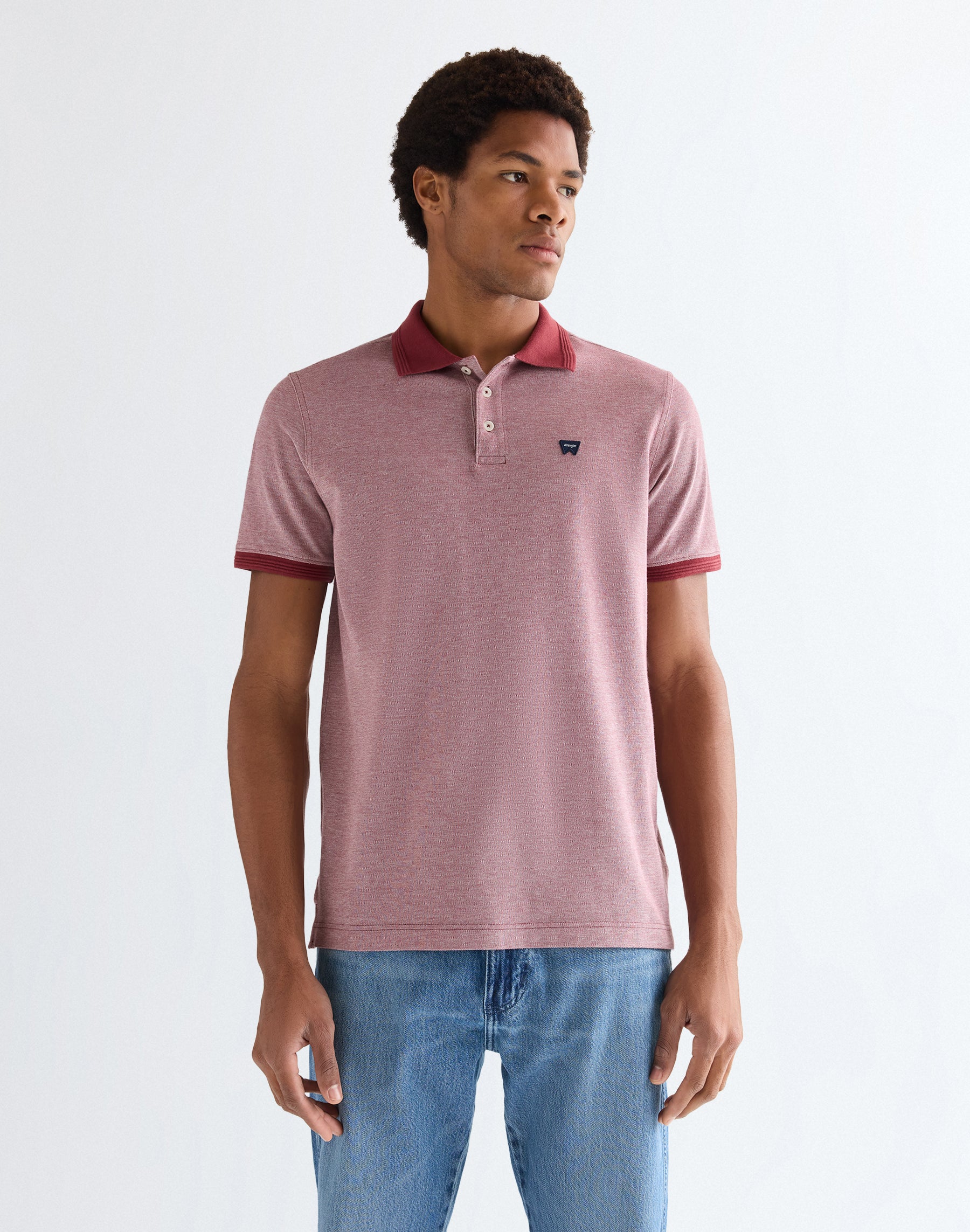 Refined Polo Shirt in Ruby Wine