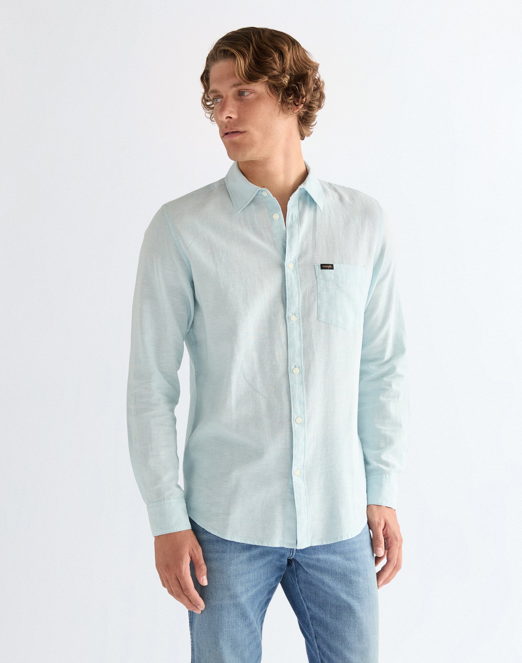 1 pocket shirt in Forget Me Not Shirts Wrangler
