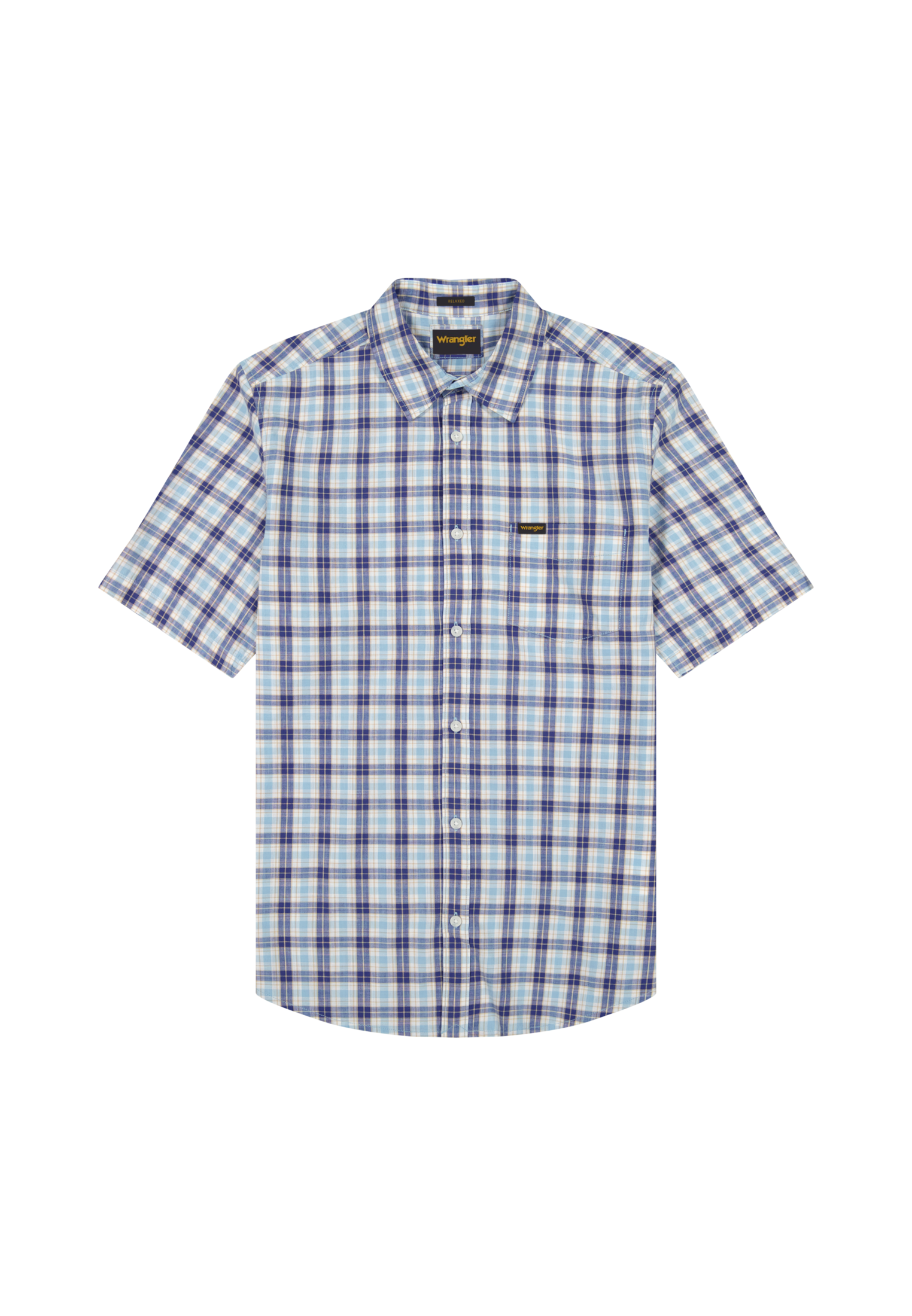 Short-sleeved 1-pocket shirt in Forget Me Not Shirts Wrangler