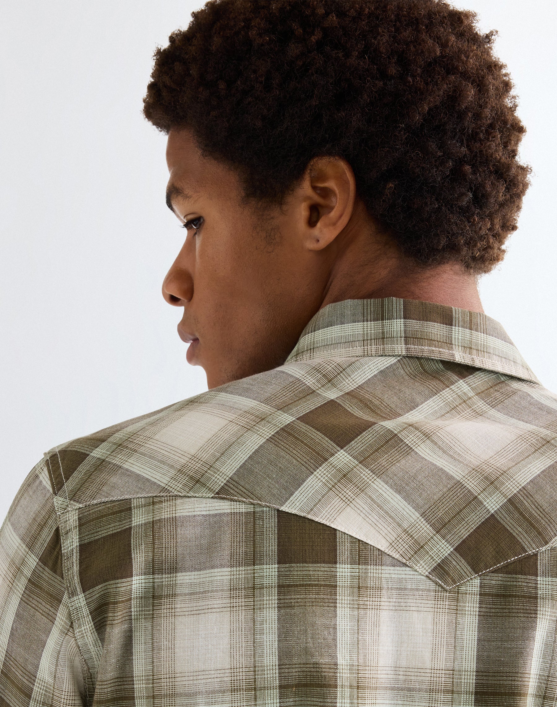Western in Green Tan Shirts Wrangler