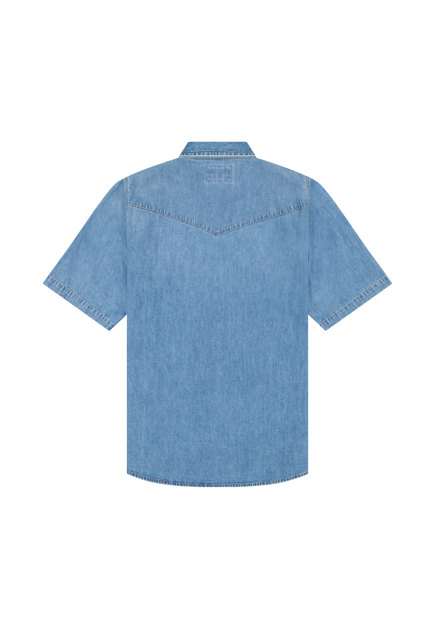 Short-sleeved Western in mid light wash Shirts Wrangler