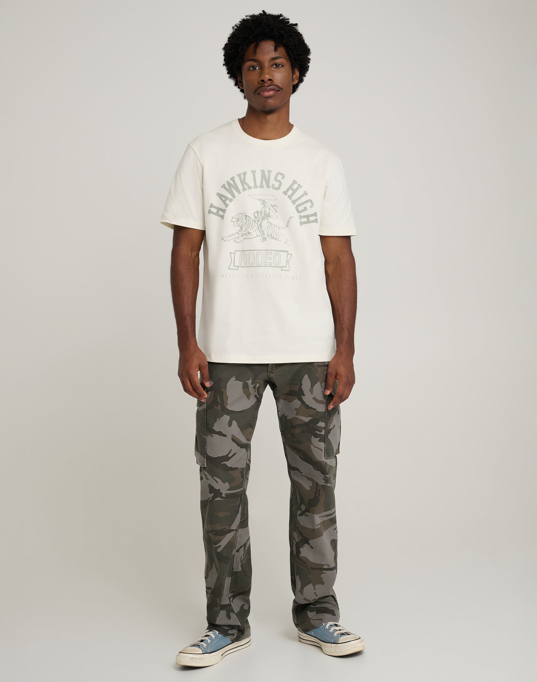 Hawkins High Tee in Marshmallow T-Shirts Wrangler