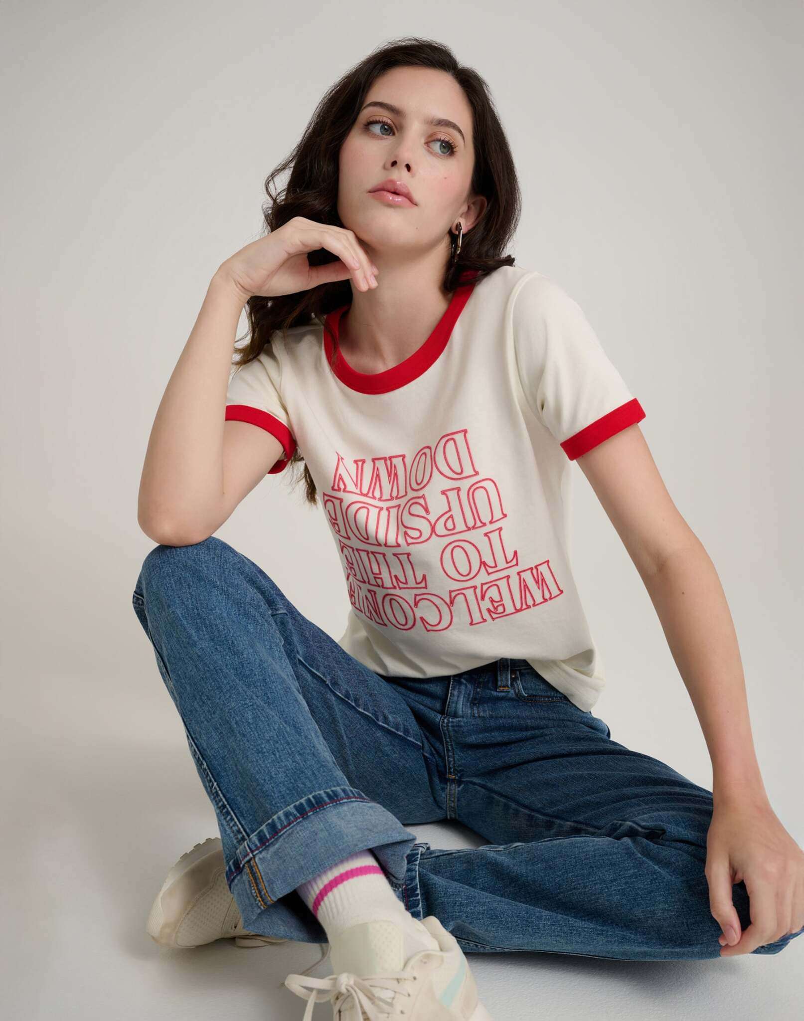 The Upside Down Tee in Marshmallow T-Shirts Wrangler