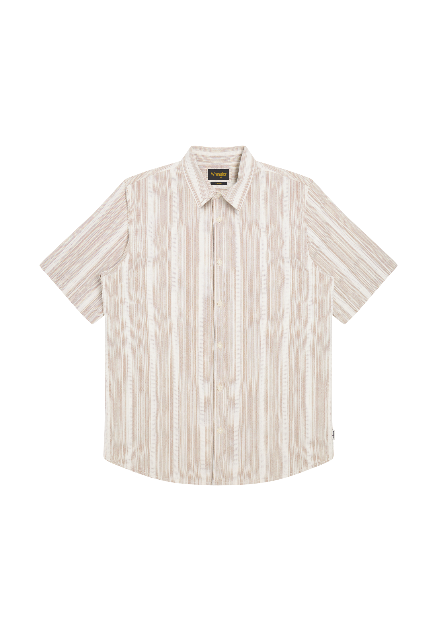 Short-sleeved shirt in brown and white Shirts Wrangler