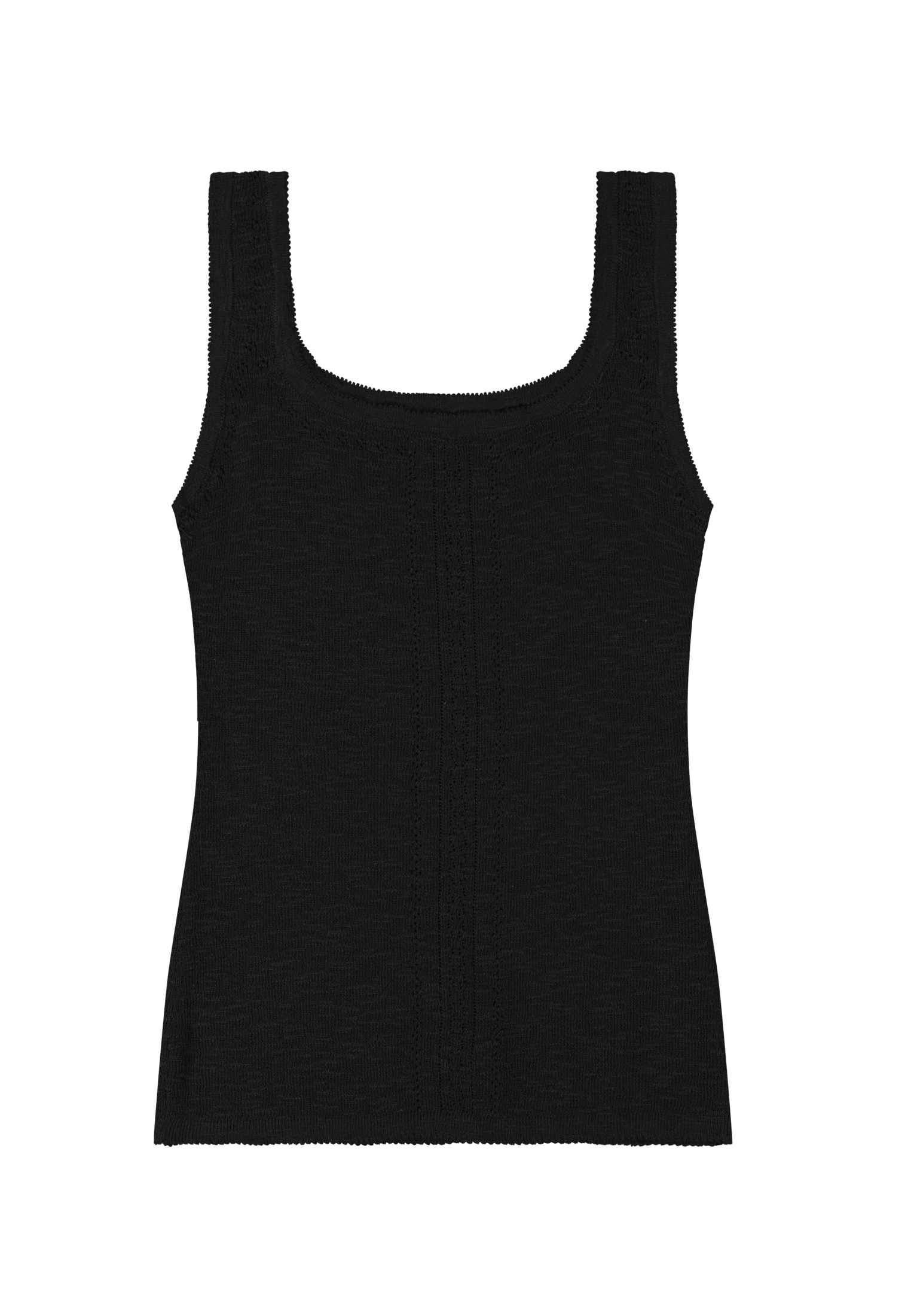 Knitted tank top in black