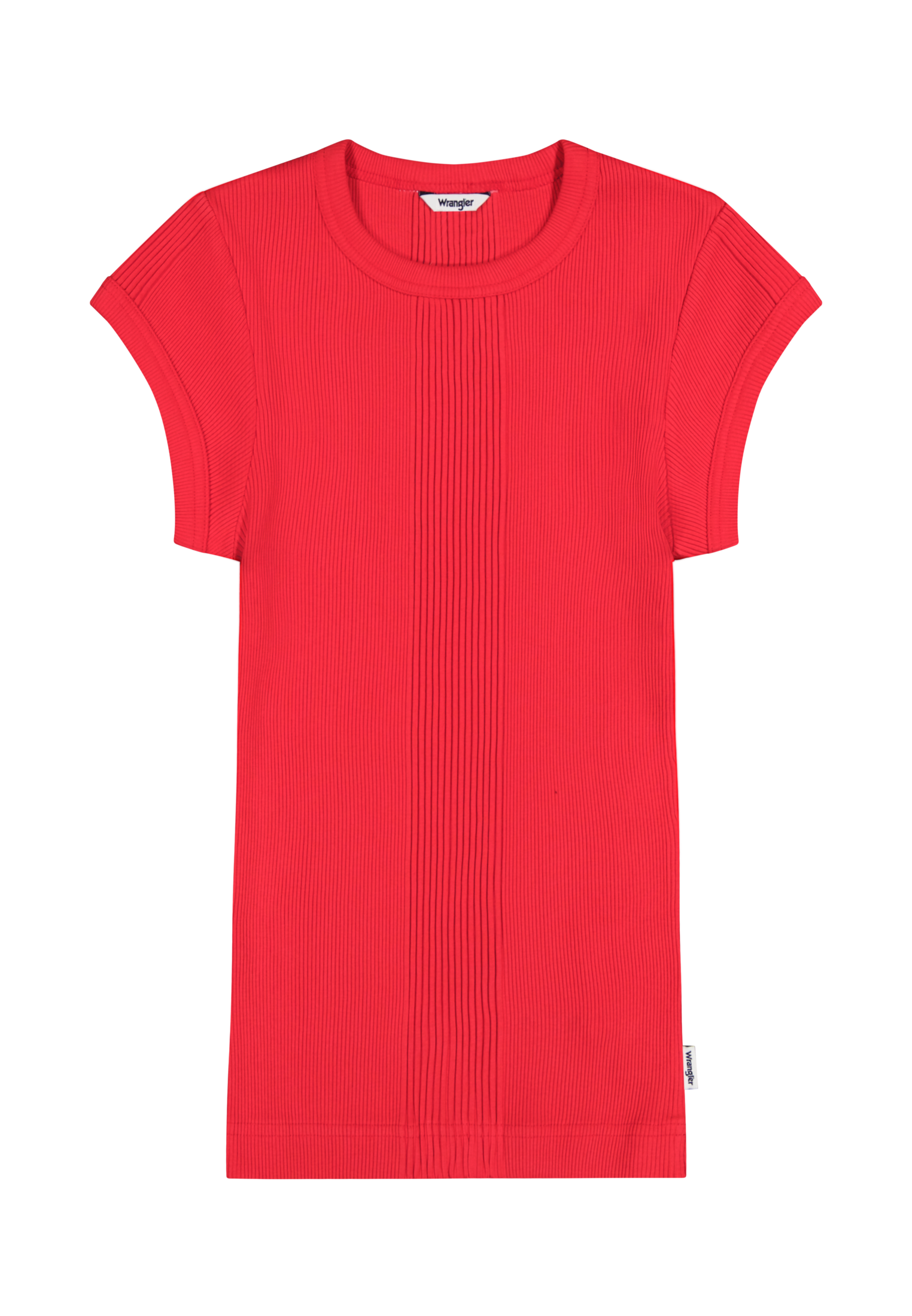 Capped Rib Shirt in Flame Scarlet