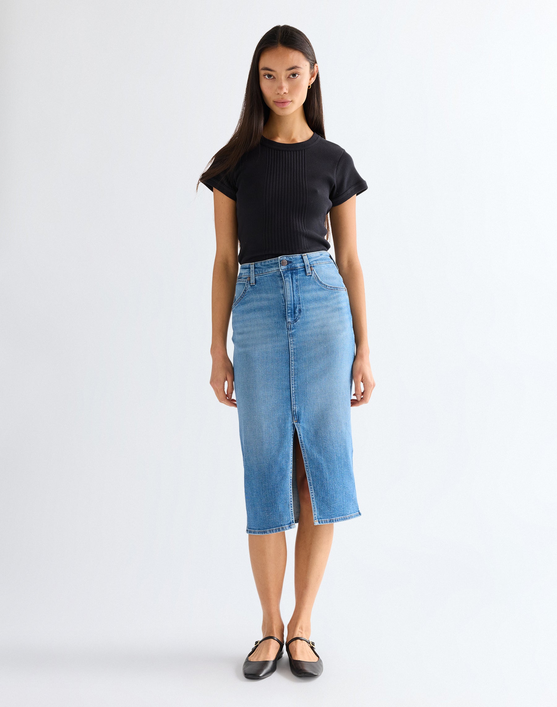 Capped Rib Shirt in Black