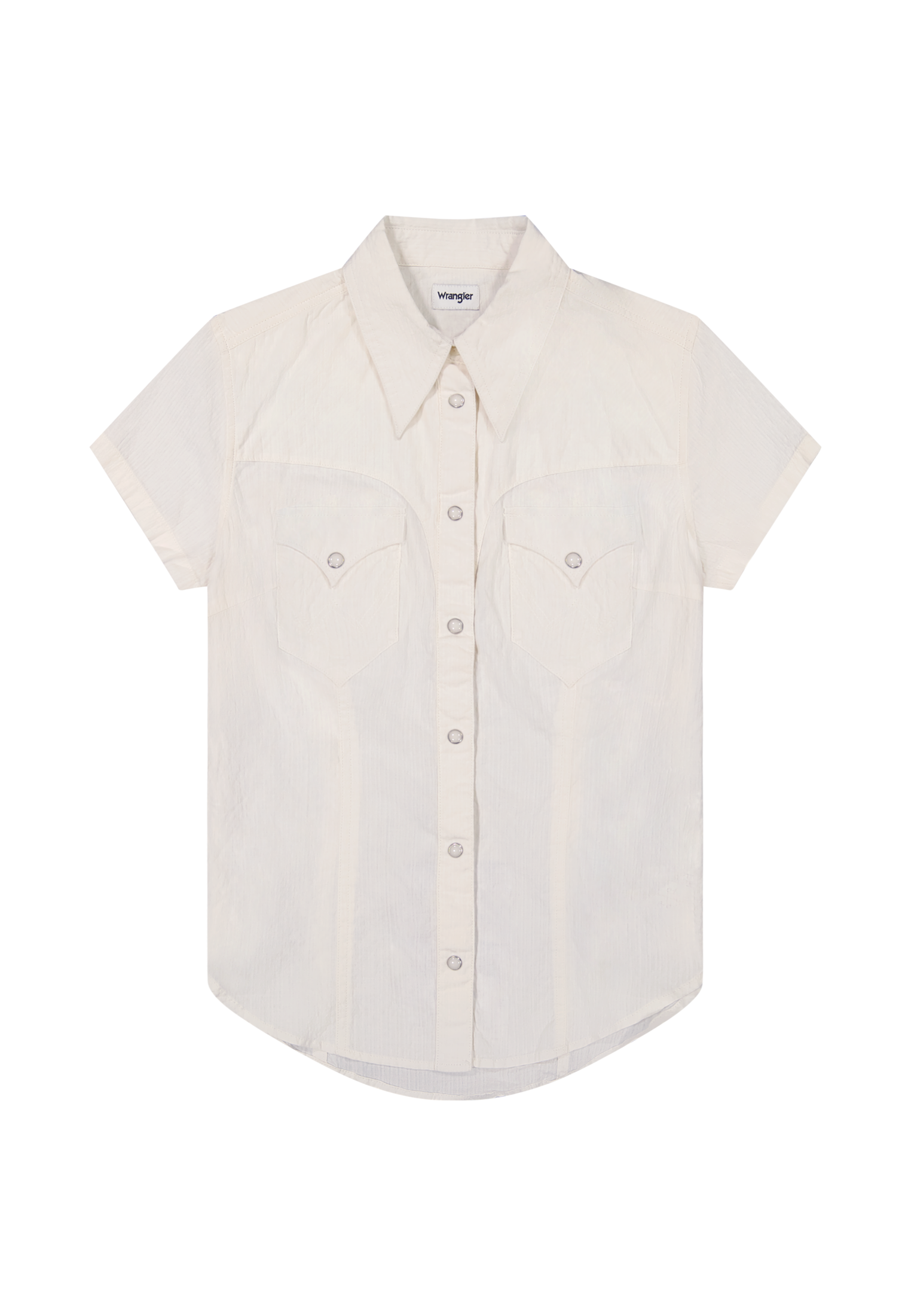 Stylized Western Short Sleeve Shirt Western Egret