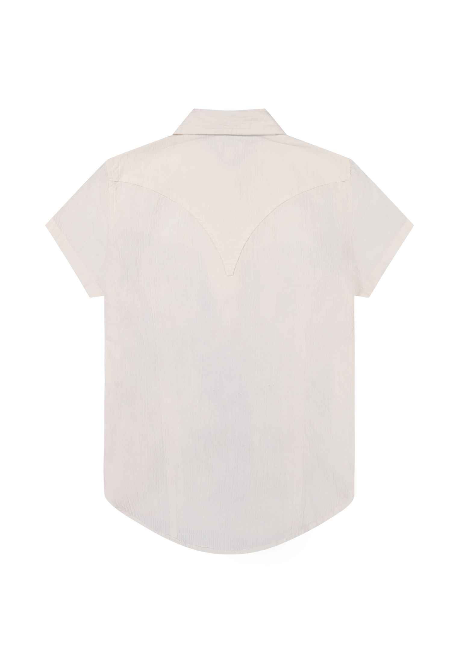 Stylized Western Short Sleeve Shirt Western Egret