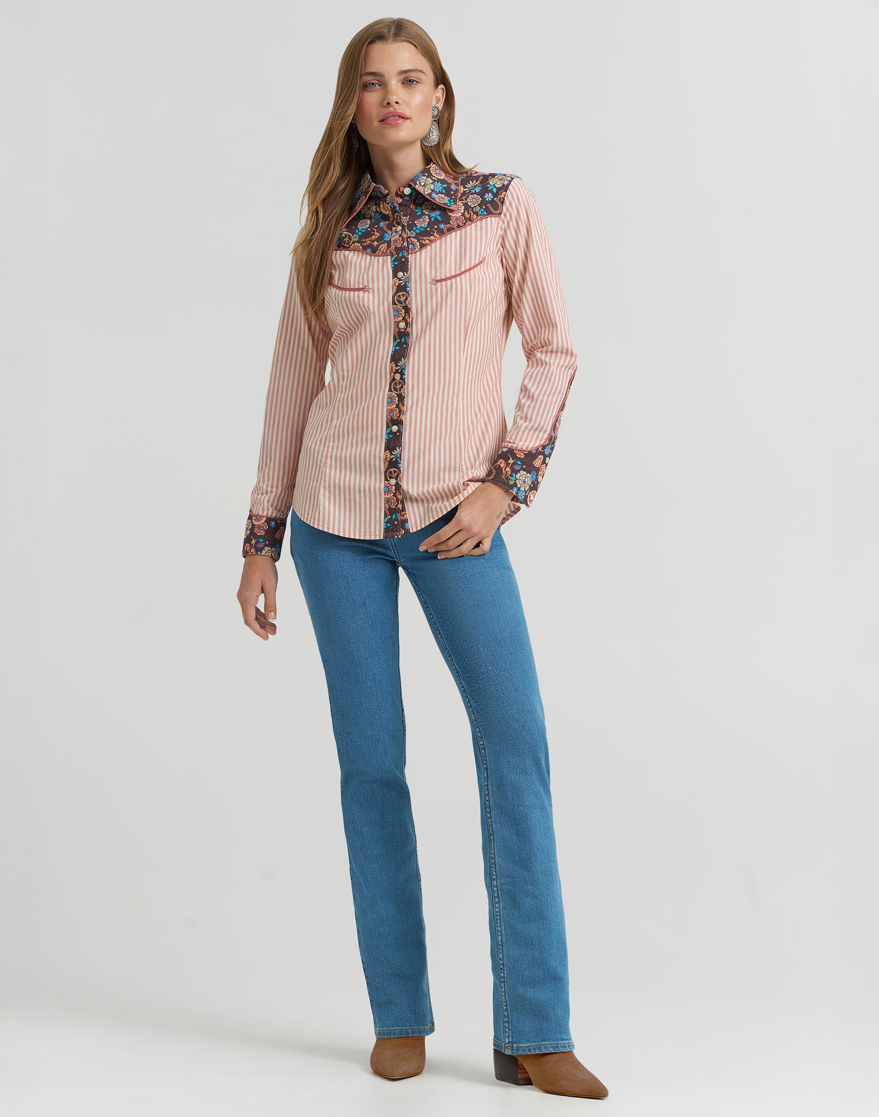 Prairie print shirt in pink