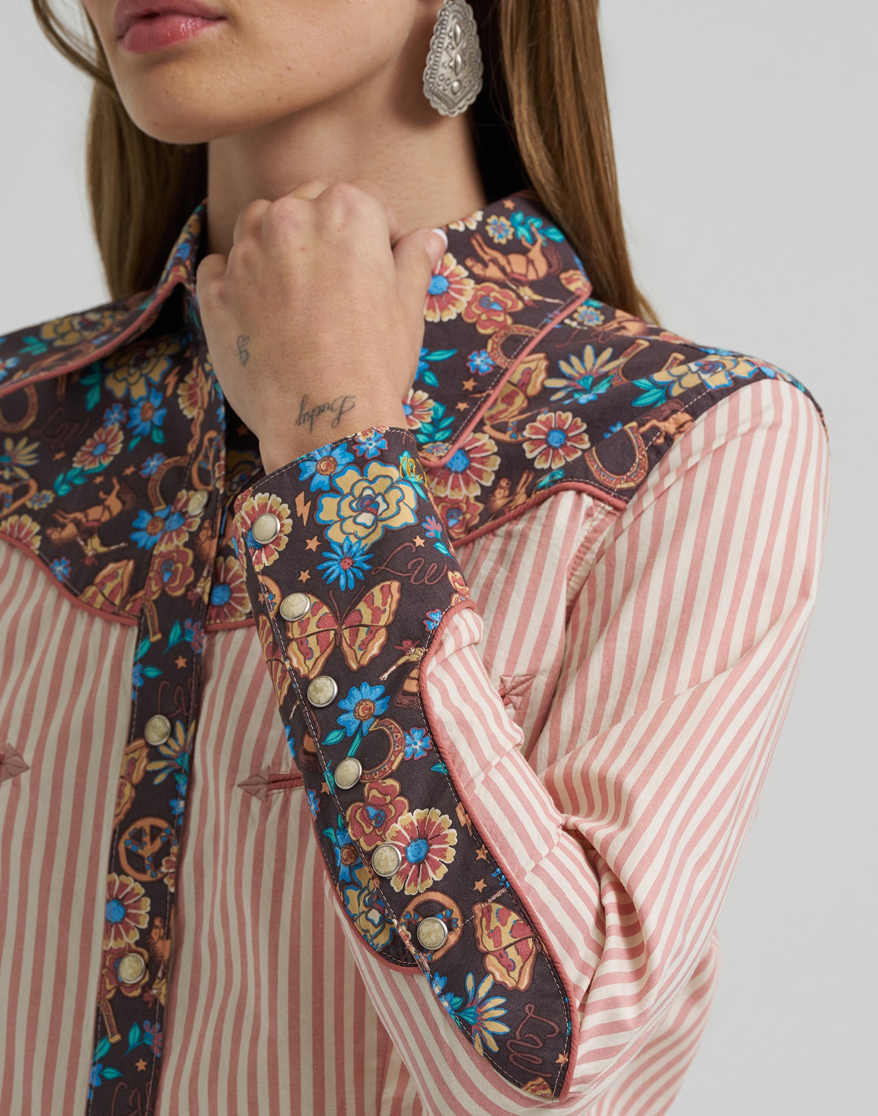 Prairie print shirt in pink