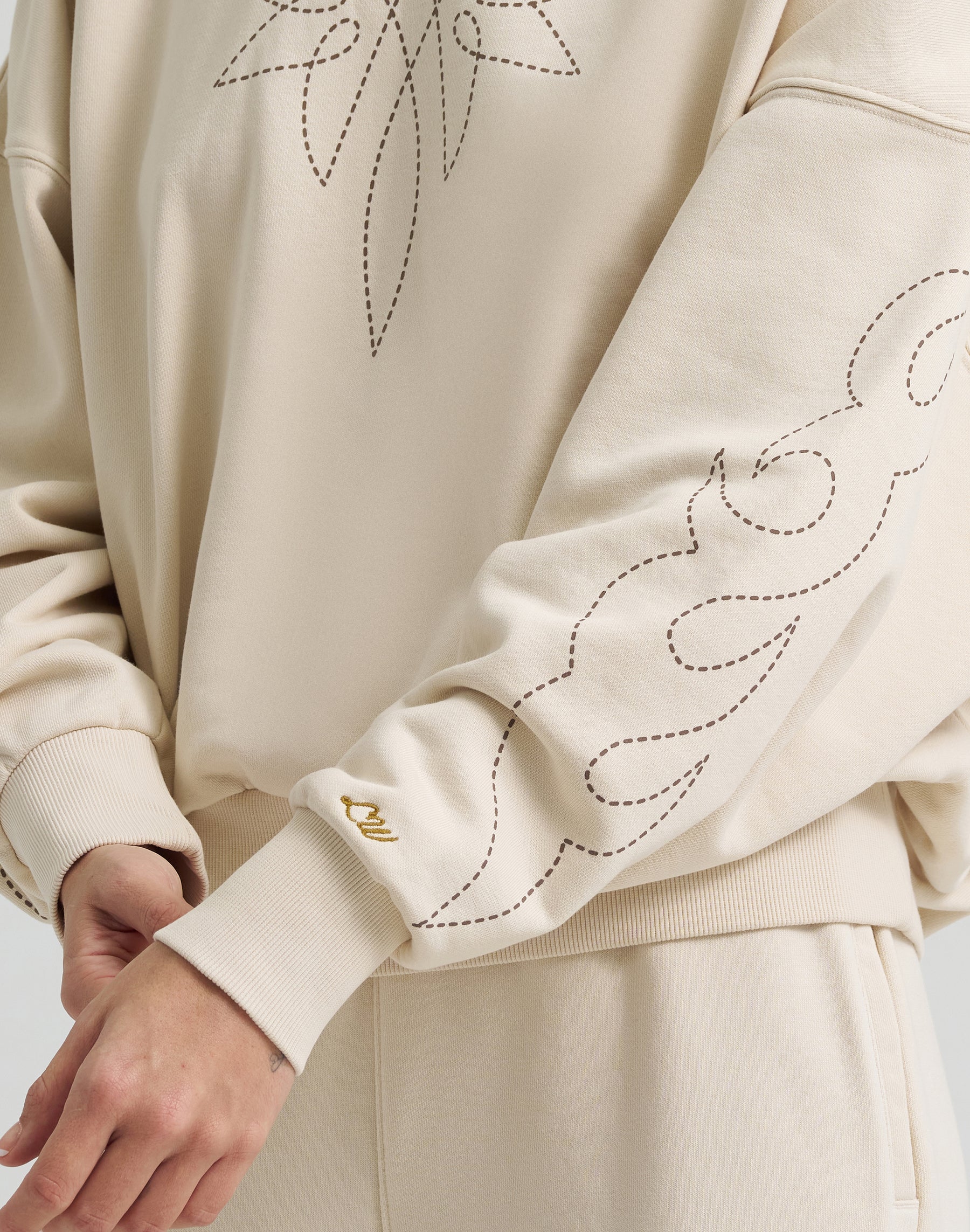 Cowboy sweatshirt in cream